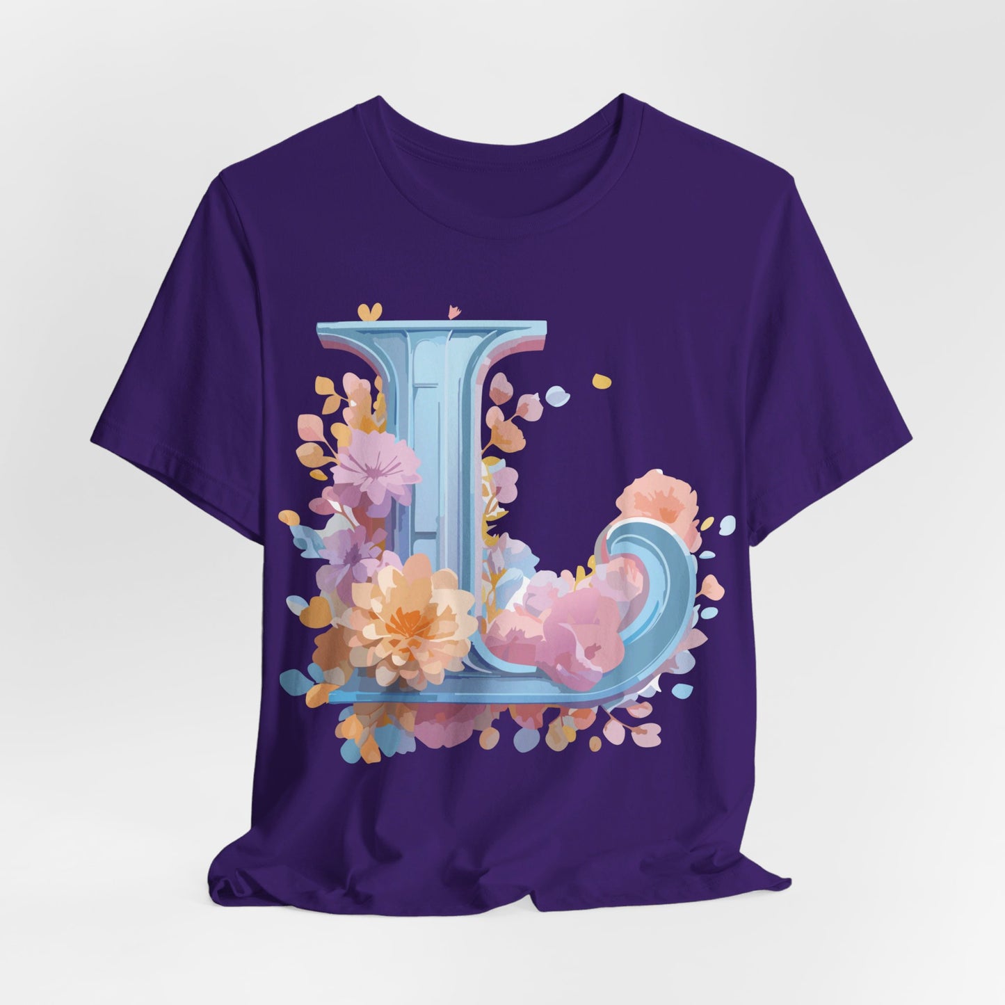 Natural Cotton Tee Shirt - Letters Collection - L Printify