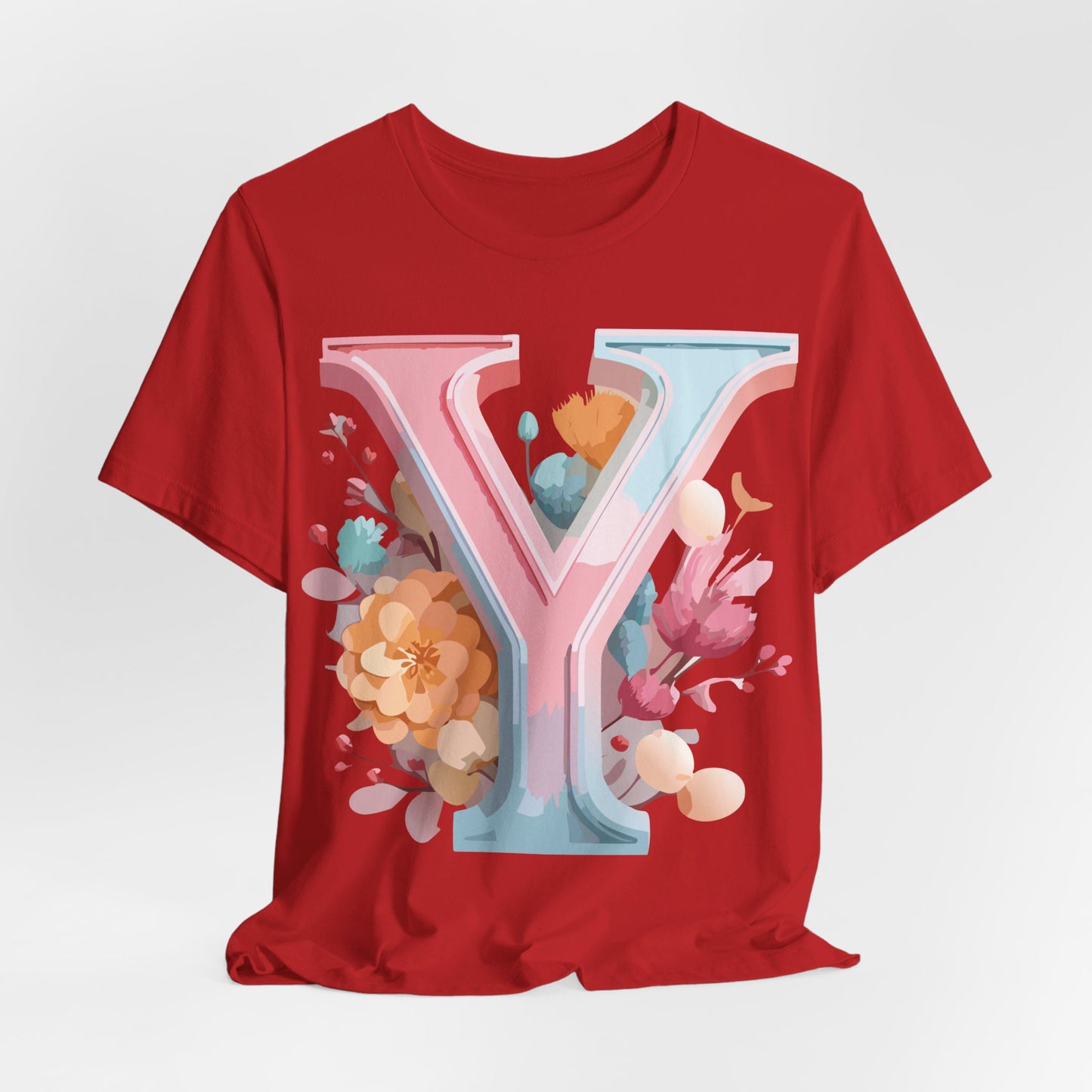 Natural Cotton Tee Shirt - Letters Collection - Y Printify