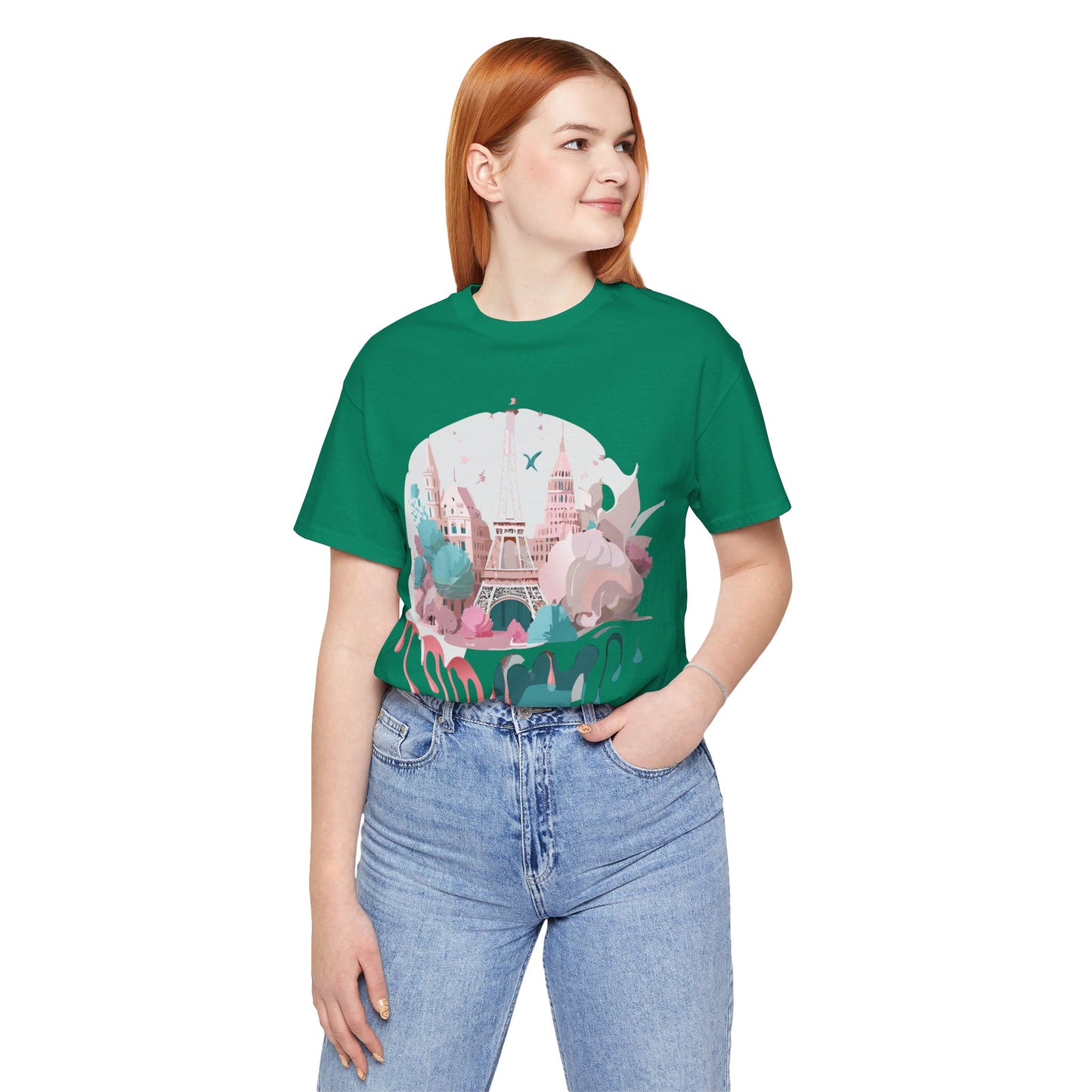 Natural Cotton Tee Shirt - Beautiful Places Collection - Paris Printify