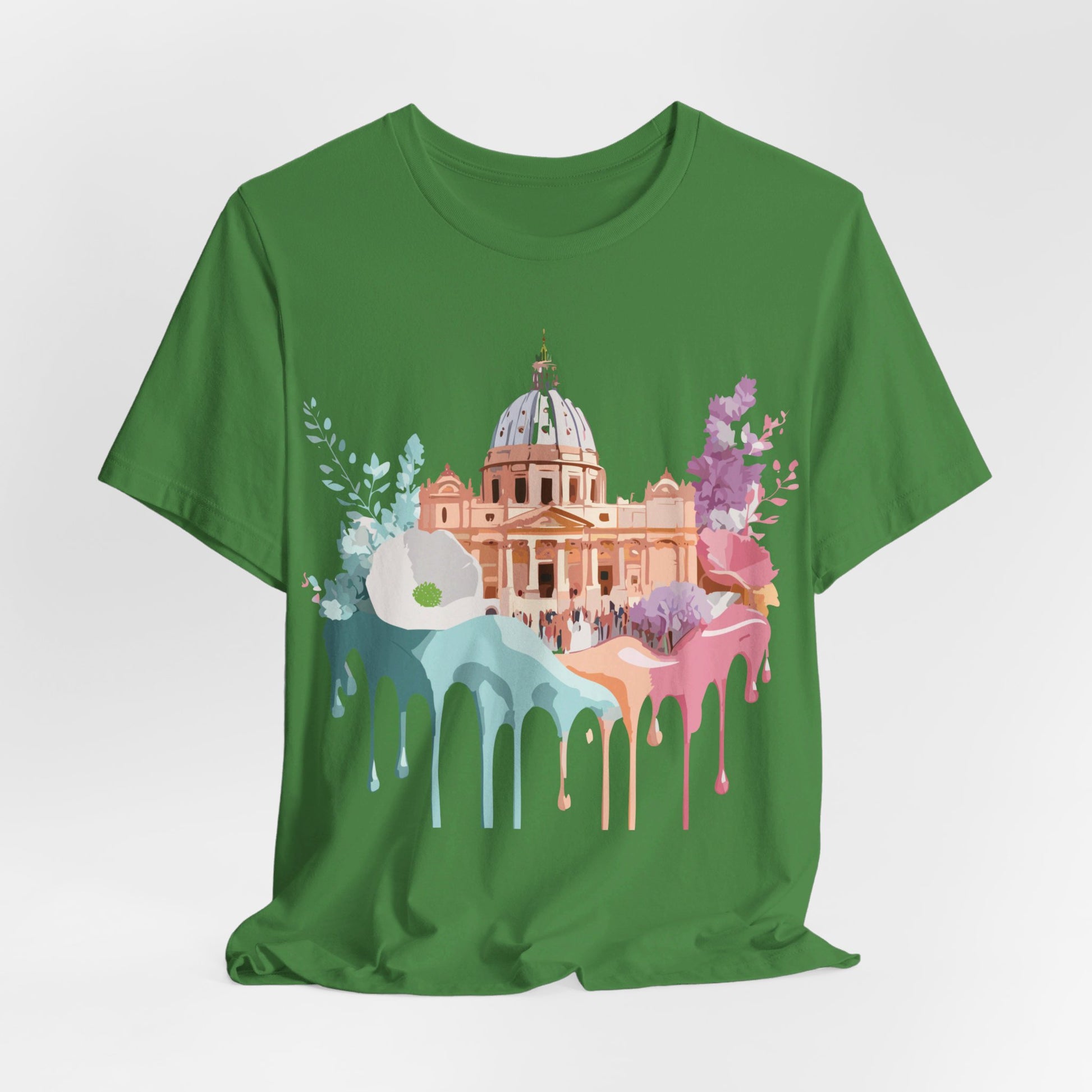 Natural Cotton Tee Shirt - Beautiful Places Collection - Rome Printify