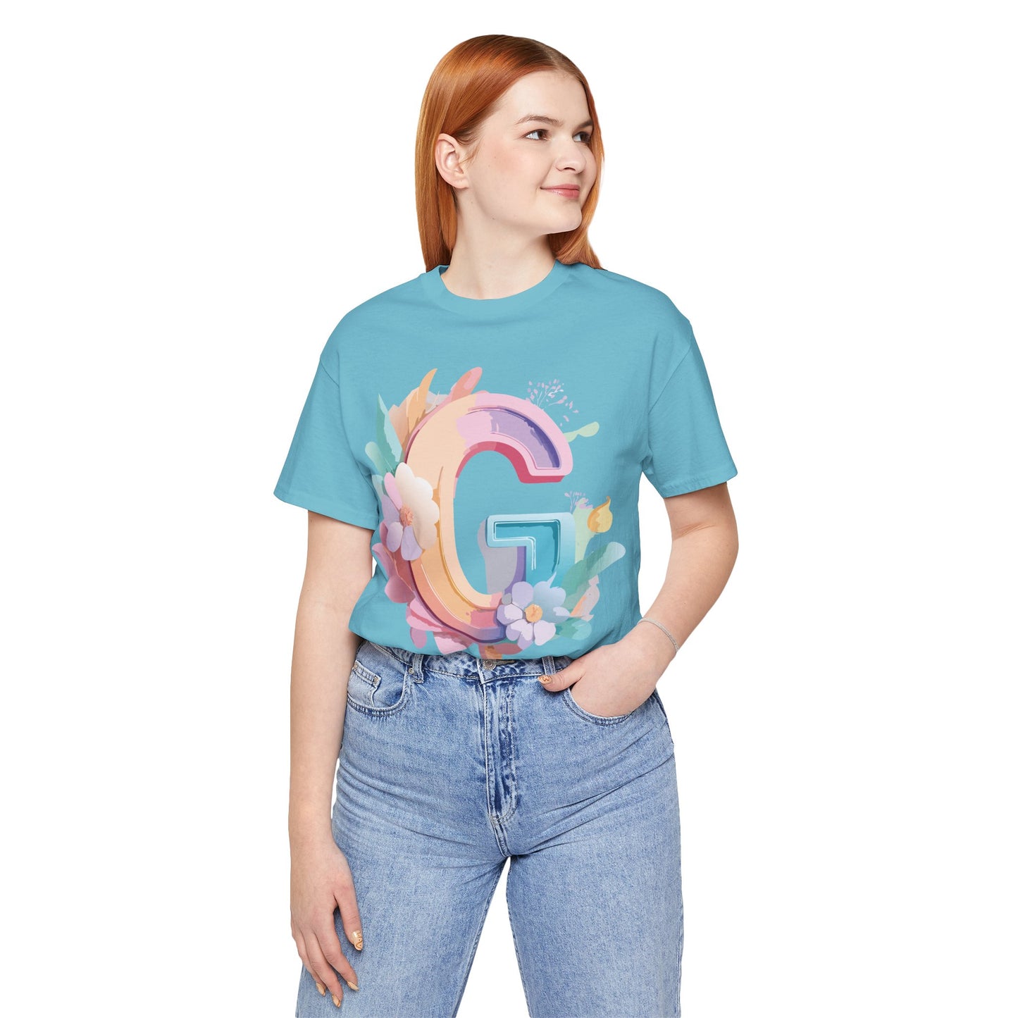 Natural Cotton Tee Shirt - Letters Collection - G Printify