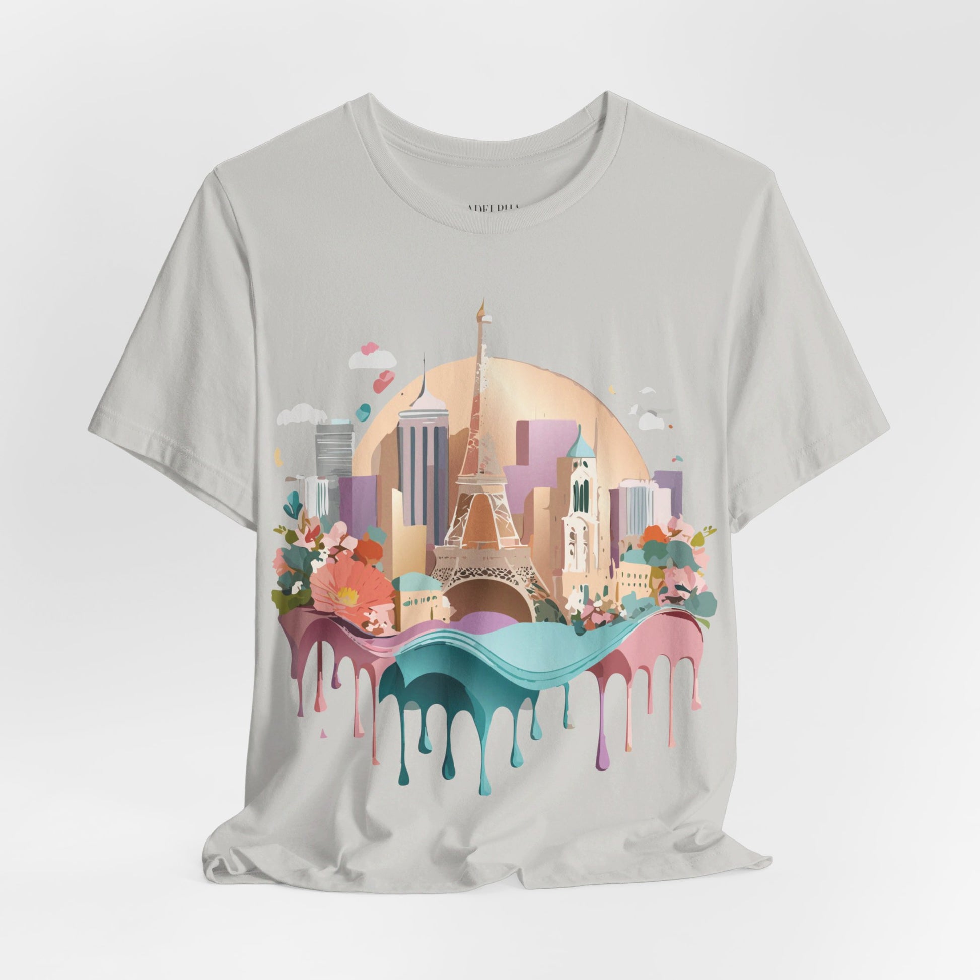 Natural Cotton Tee Shirt - Beautiful Places Collection - Paris Printify