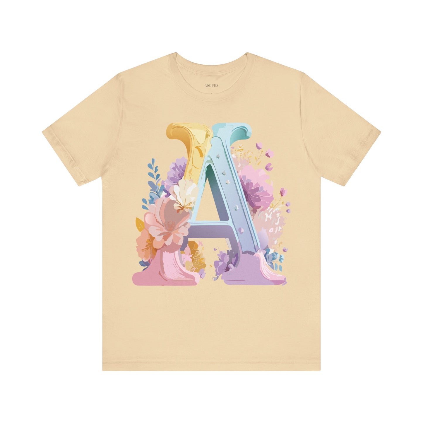 Natural Cotton Tee Shirt - Letters Collection - A Printify