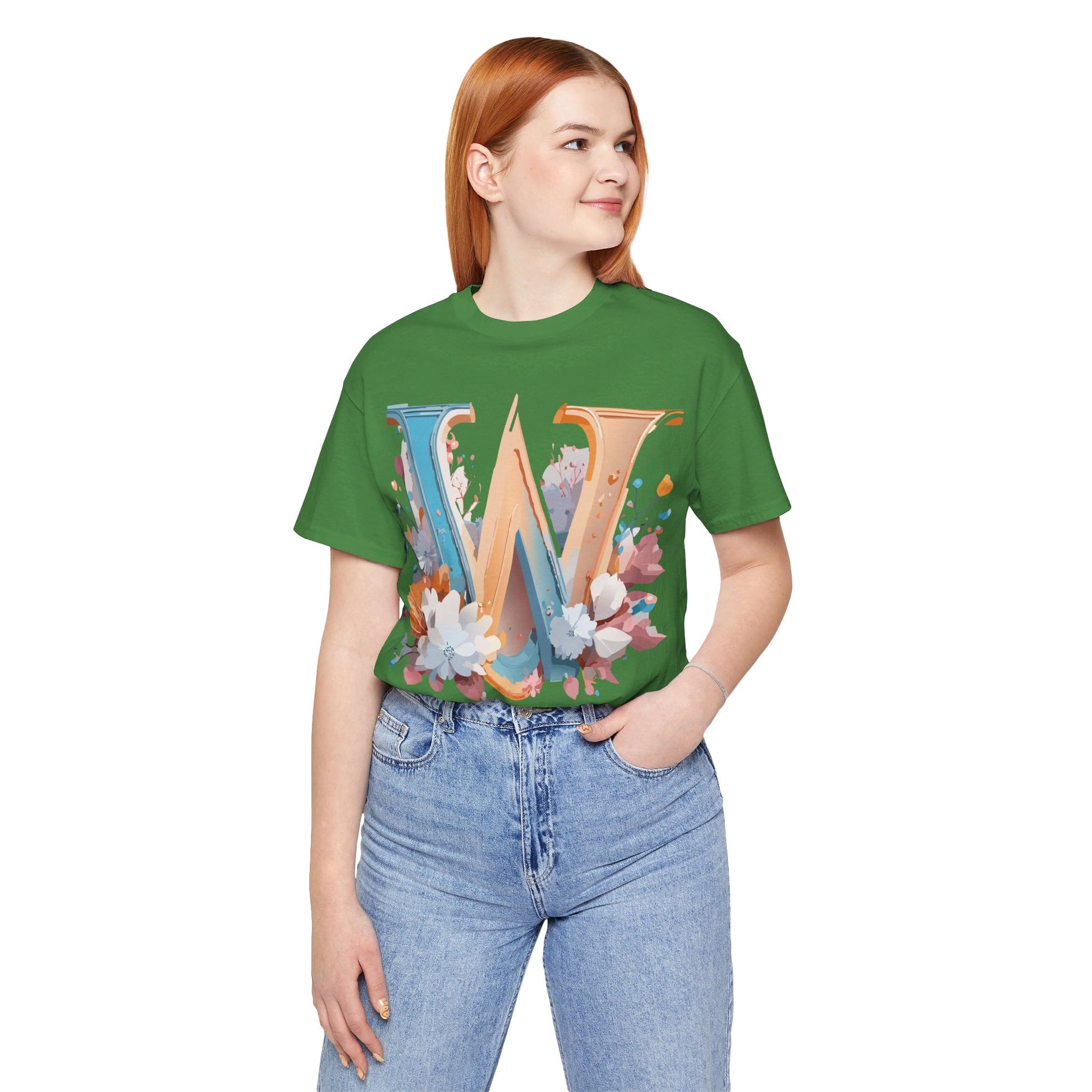 Natural Cotton Tee Shirt - Letters Collection - W Printify