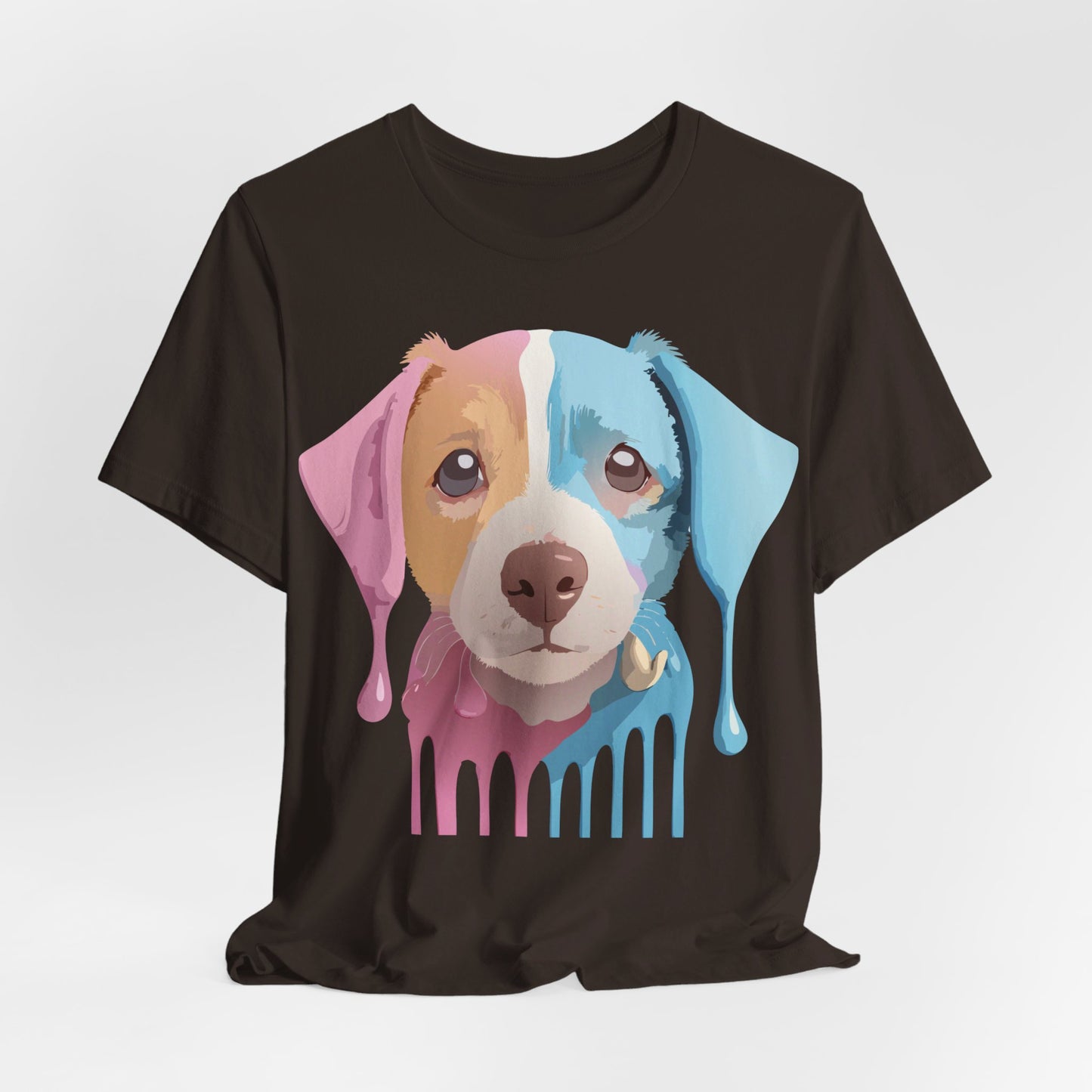 Natural Cotton Tee Shirt with Dog Printify