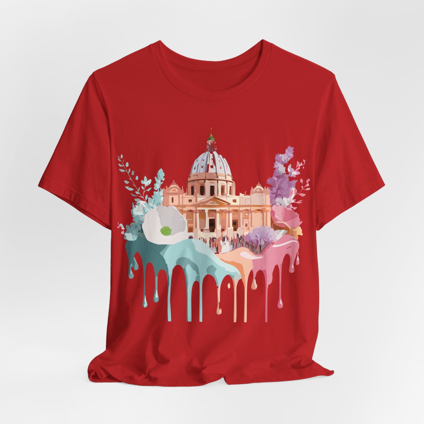 Natural Cotton Tee Shirt - Beautiful Places Collection - Rome Printify