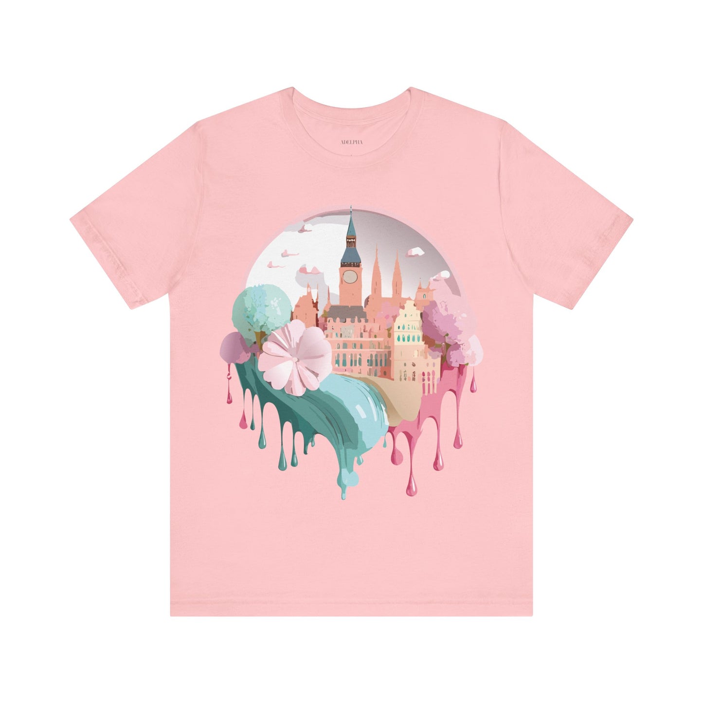 Natural Cotton Tee Shirt - Beautiful Places Collection - Prague Printify