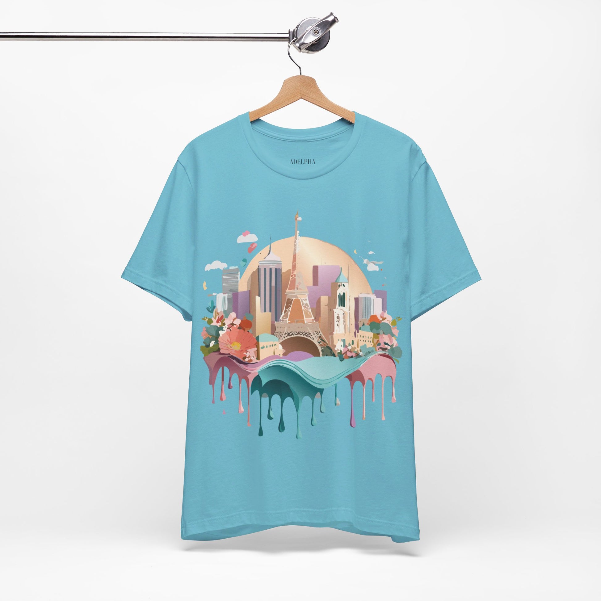 Natural Cotton Tee Shirt - Beautiful Places Collection - Paris Printify