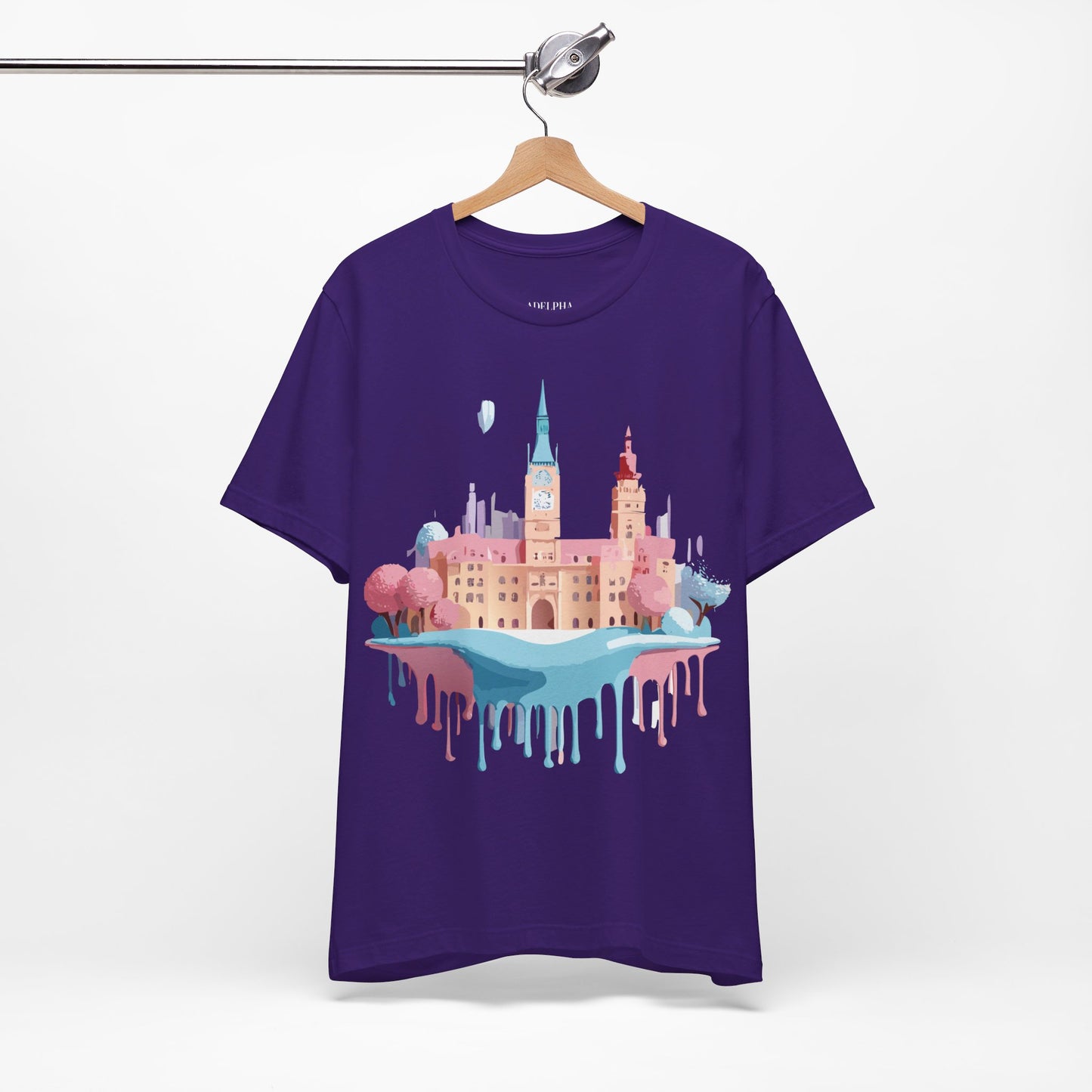 Natural Cotton Tee Shirt - Beautiful Places Collection - Prague Printify