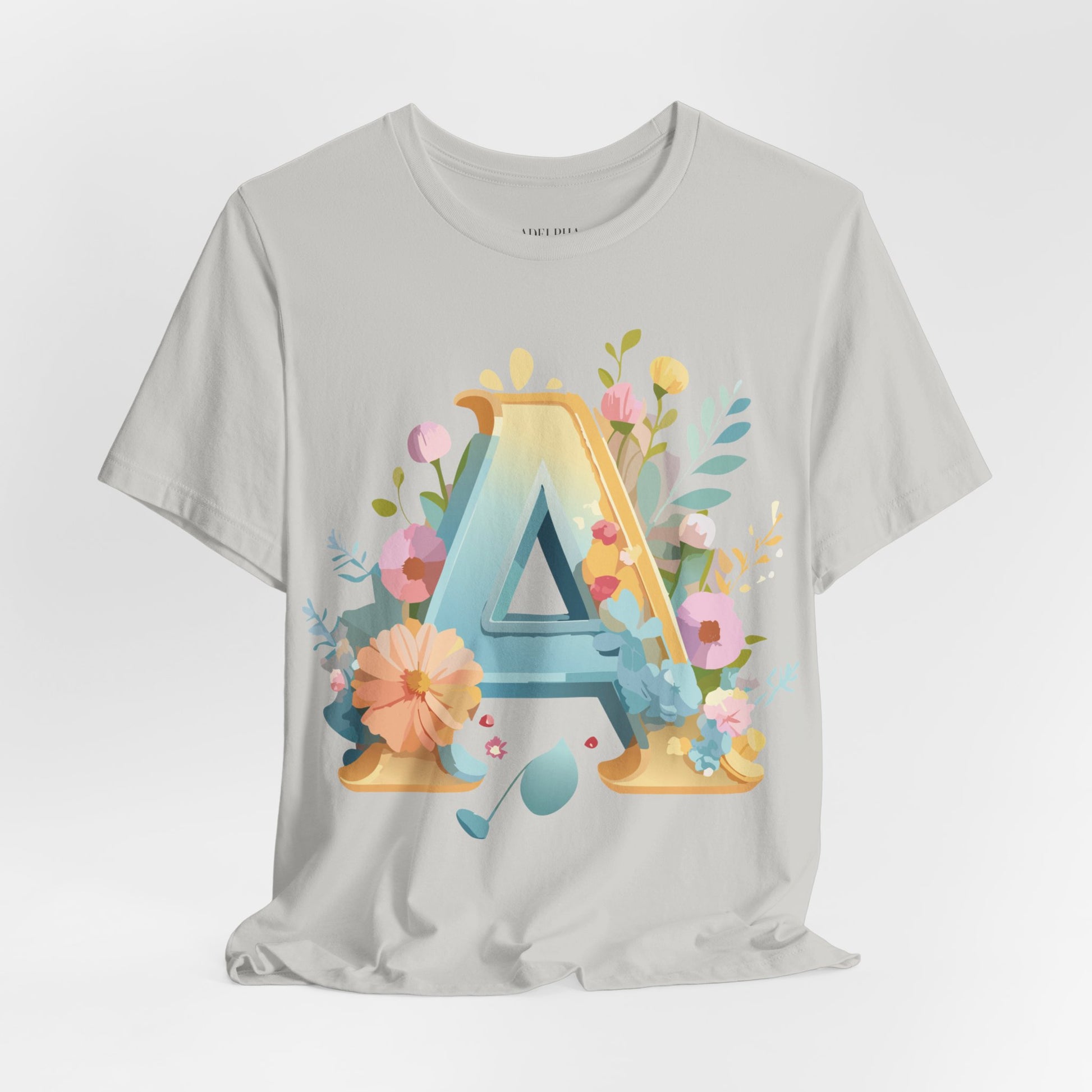 Natural Cotton Tee Shirt - Letters Collection - A Printify
