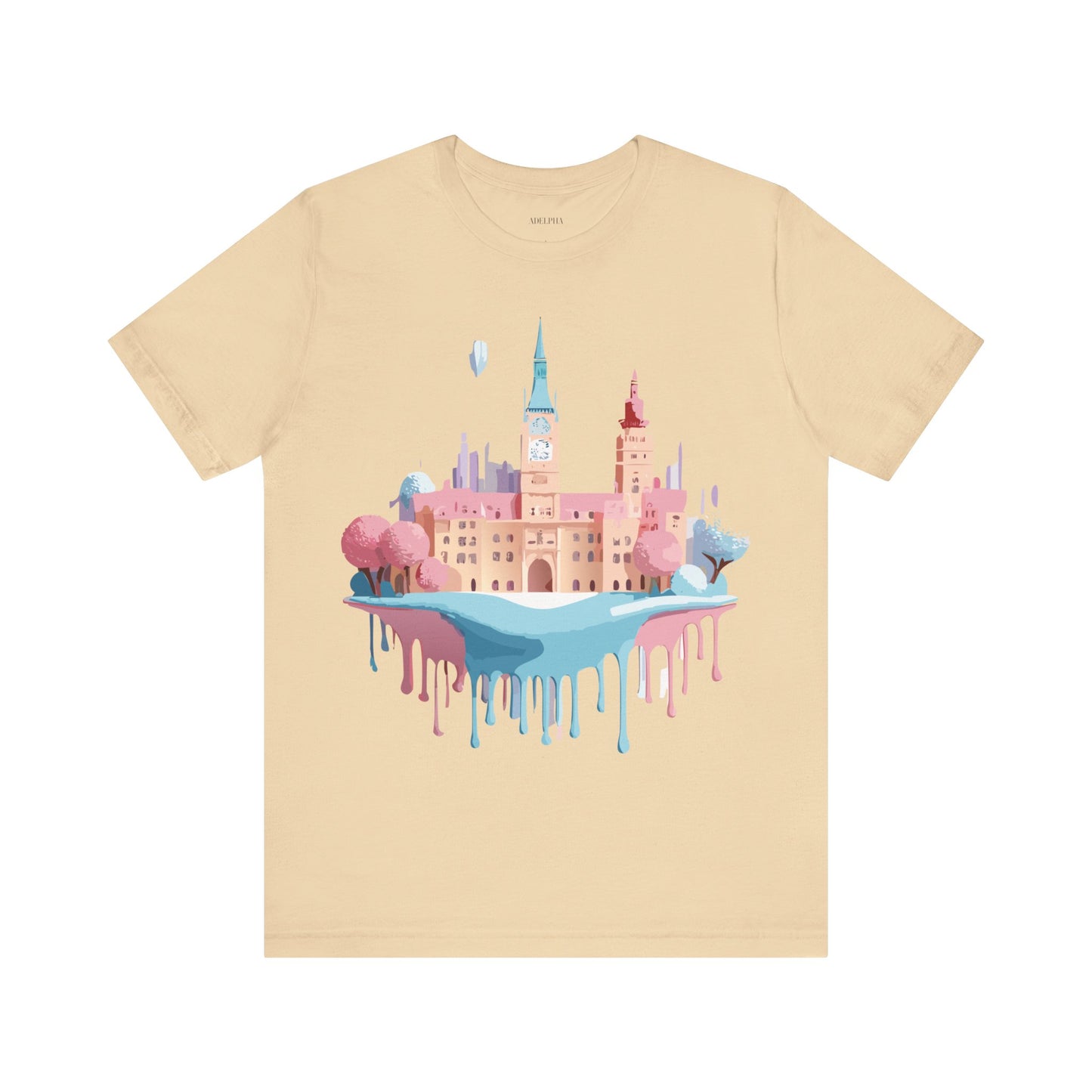 Natural Cotton Tee Shirt - Beautiful Places Collection - Prague Printify