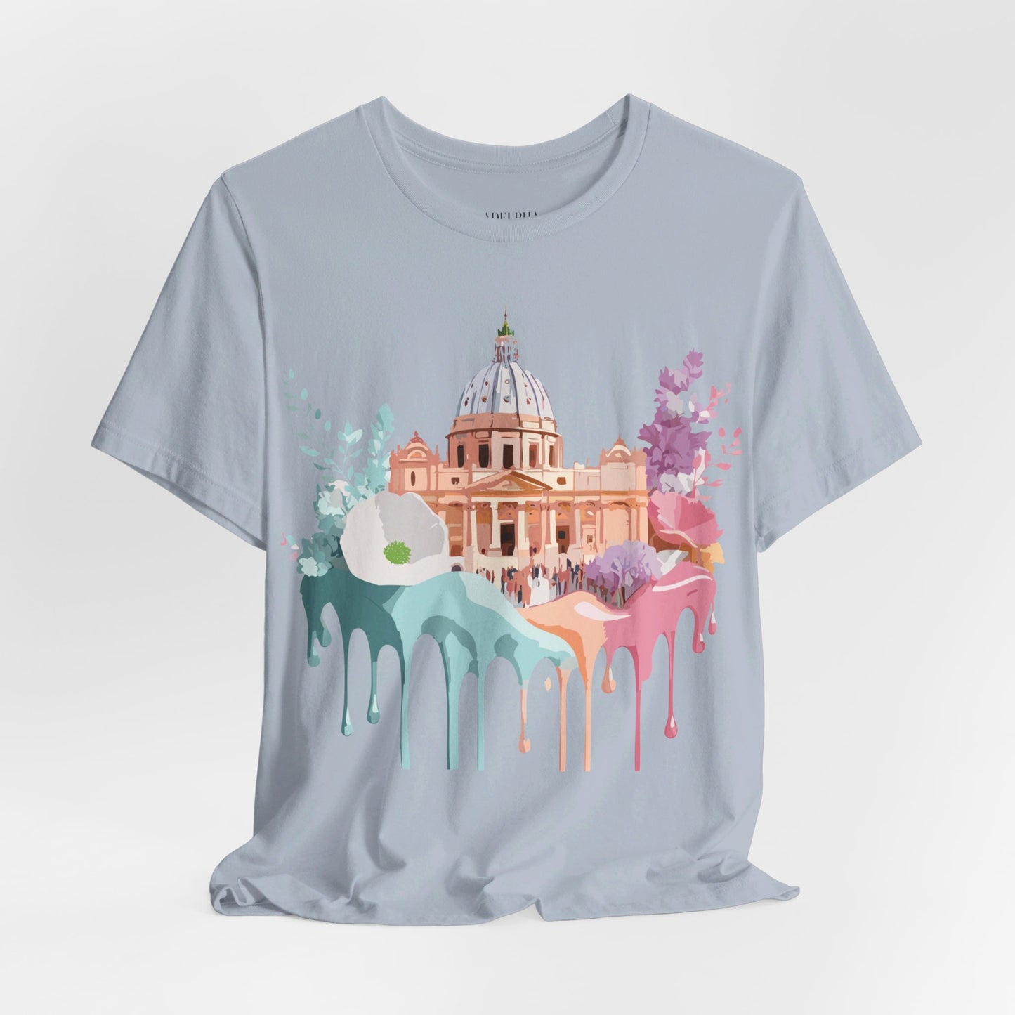 Natural Cotton Tee Shirt - Beautiful Places Collection - Rome Printify