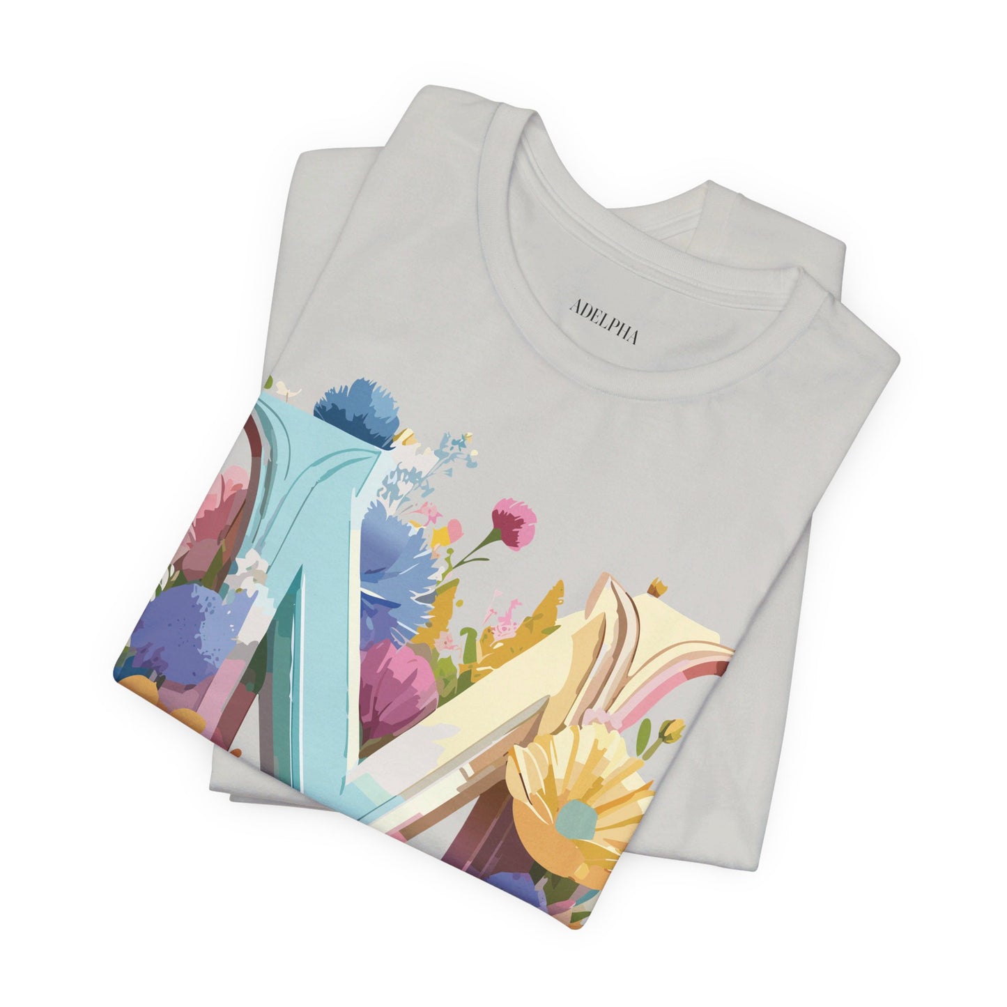 Natural Cotton Tee Shirt - Letters Collection - M Printify