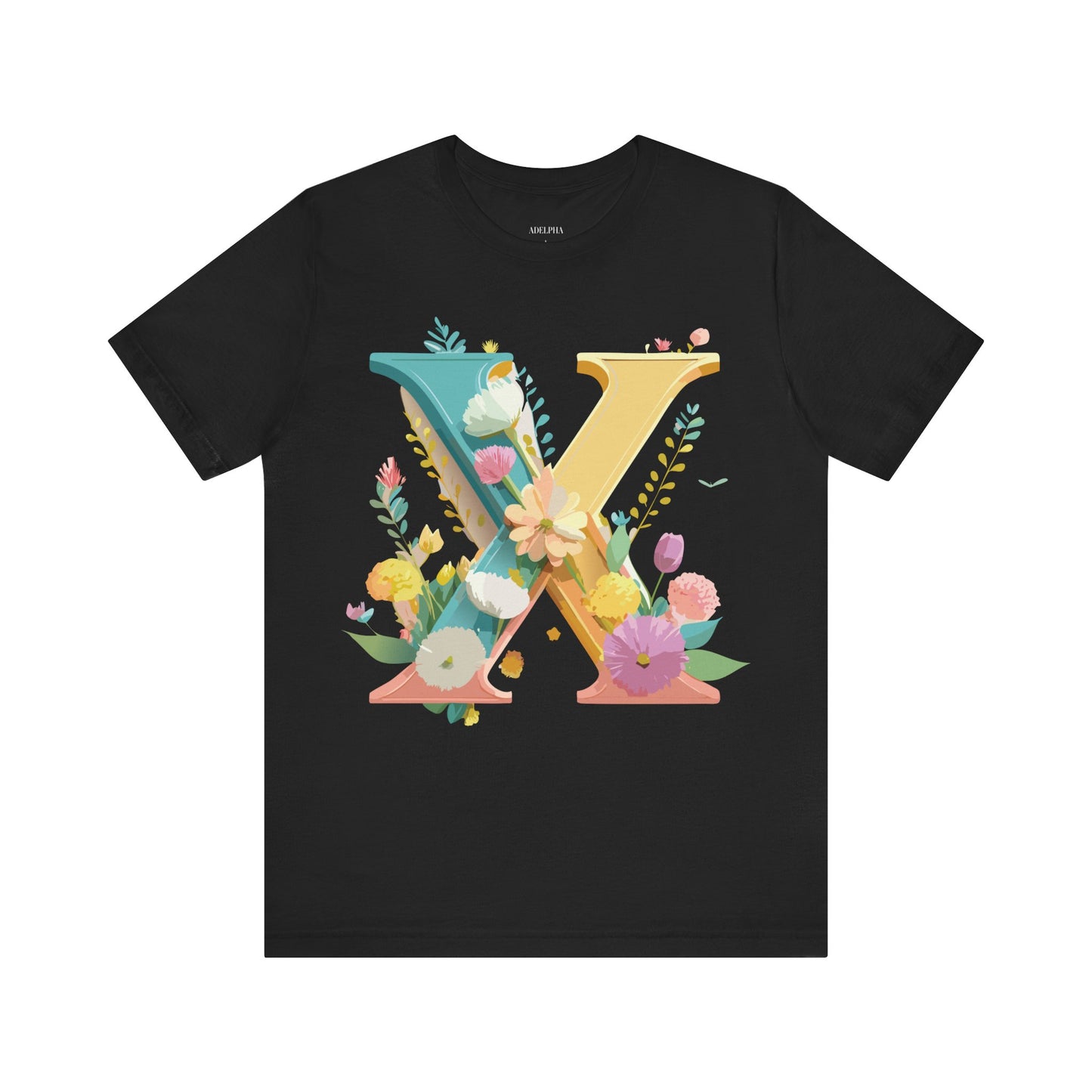 Natural Cotton Tee Shirt - Letters Collection - X Printify