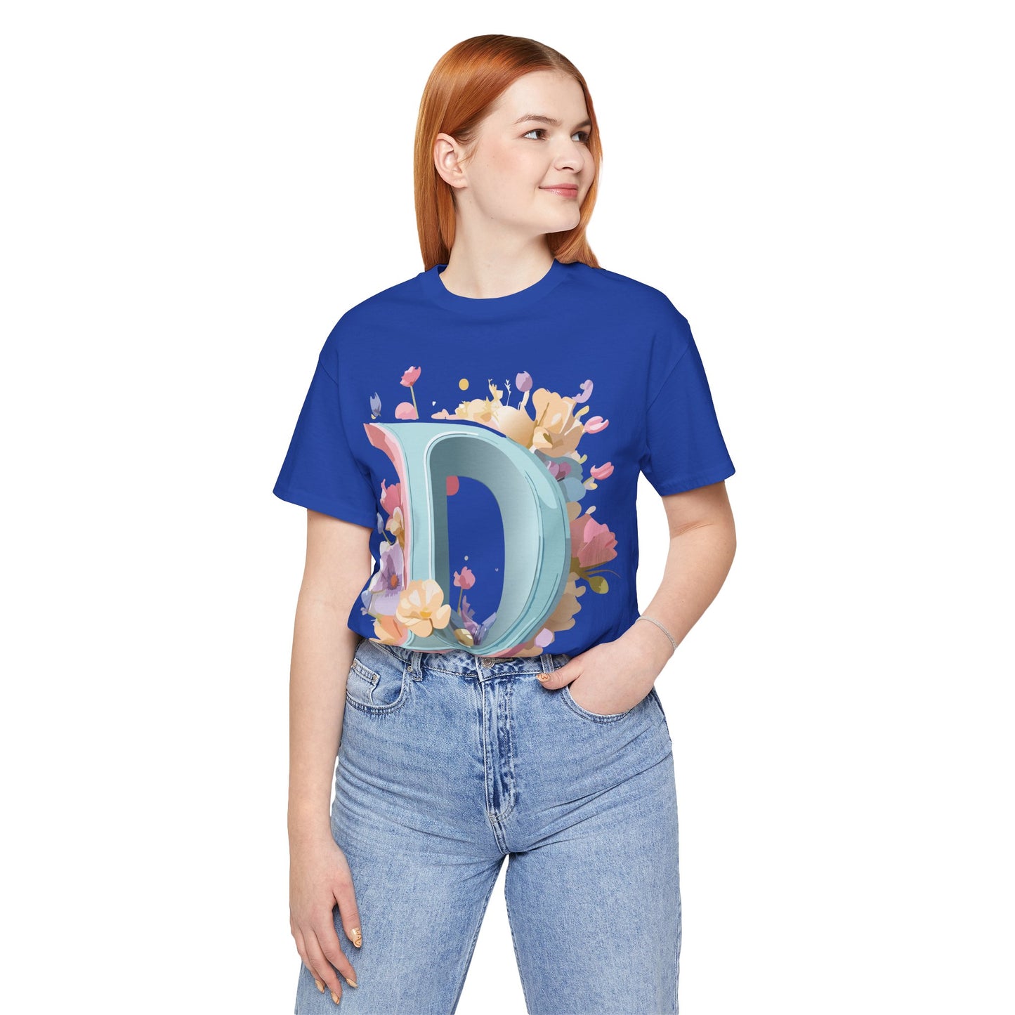 Natural Cotton Tee Shirt - Letters Collection - D Printify