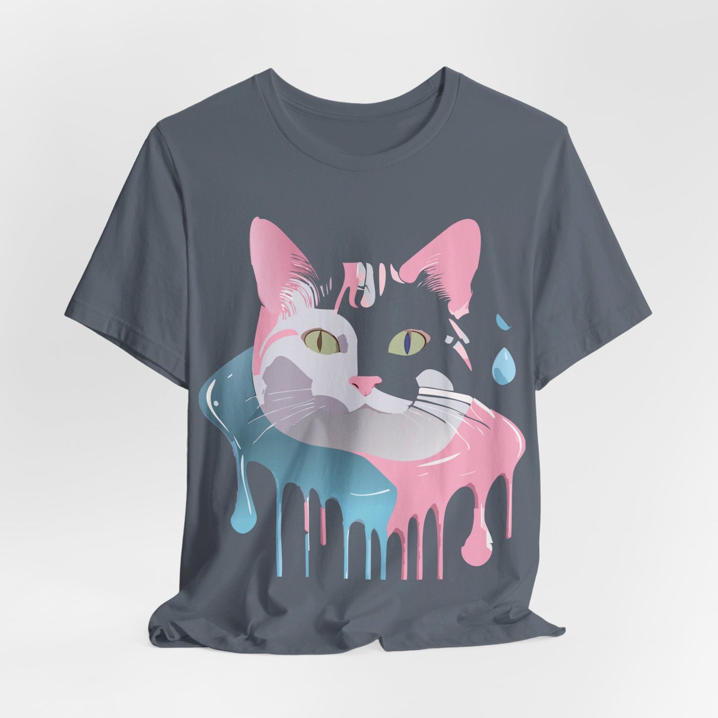 Natural Cotton Tee Shirt with Cat Printify