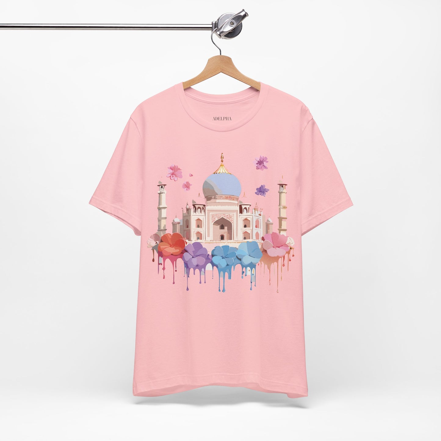 Natural Cotton Tee Shirt - Taj Mahal, India Printify