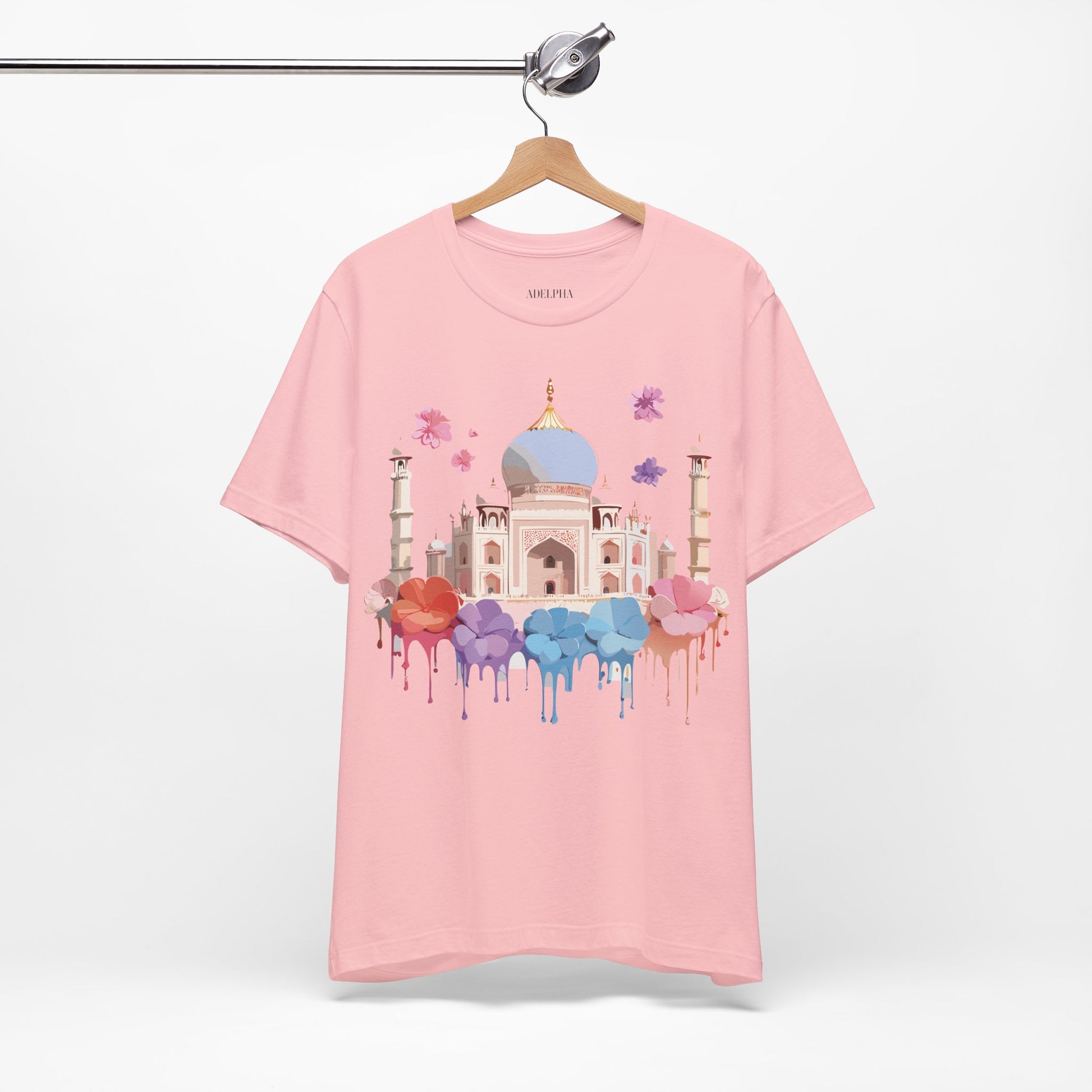 Natural Cotton Tee Shirt - Taj Mahal, India Printify