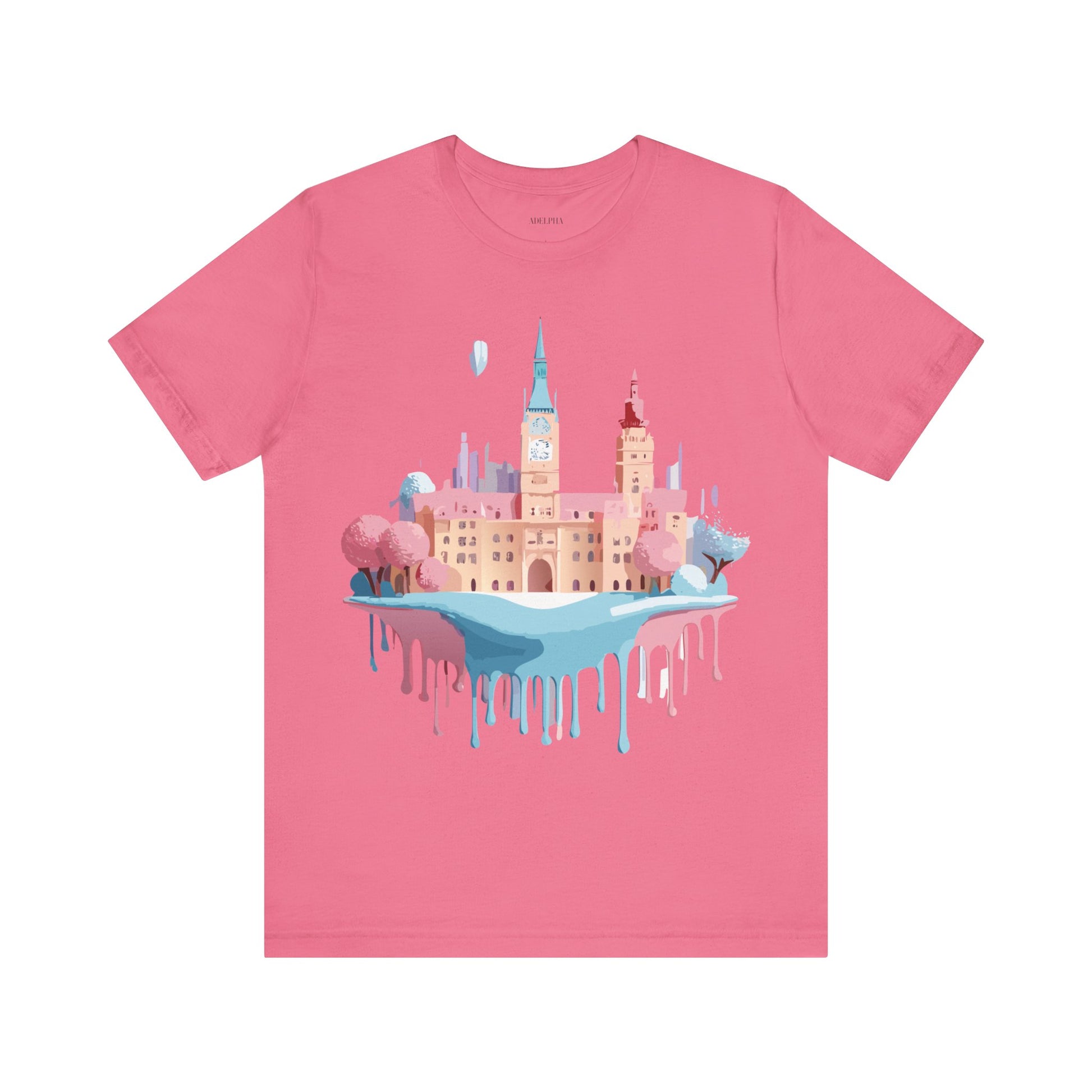 Natural Cotton Tee Shirt - Beautiful Places Collection - Prague Printify