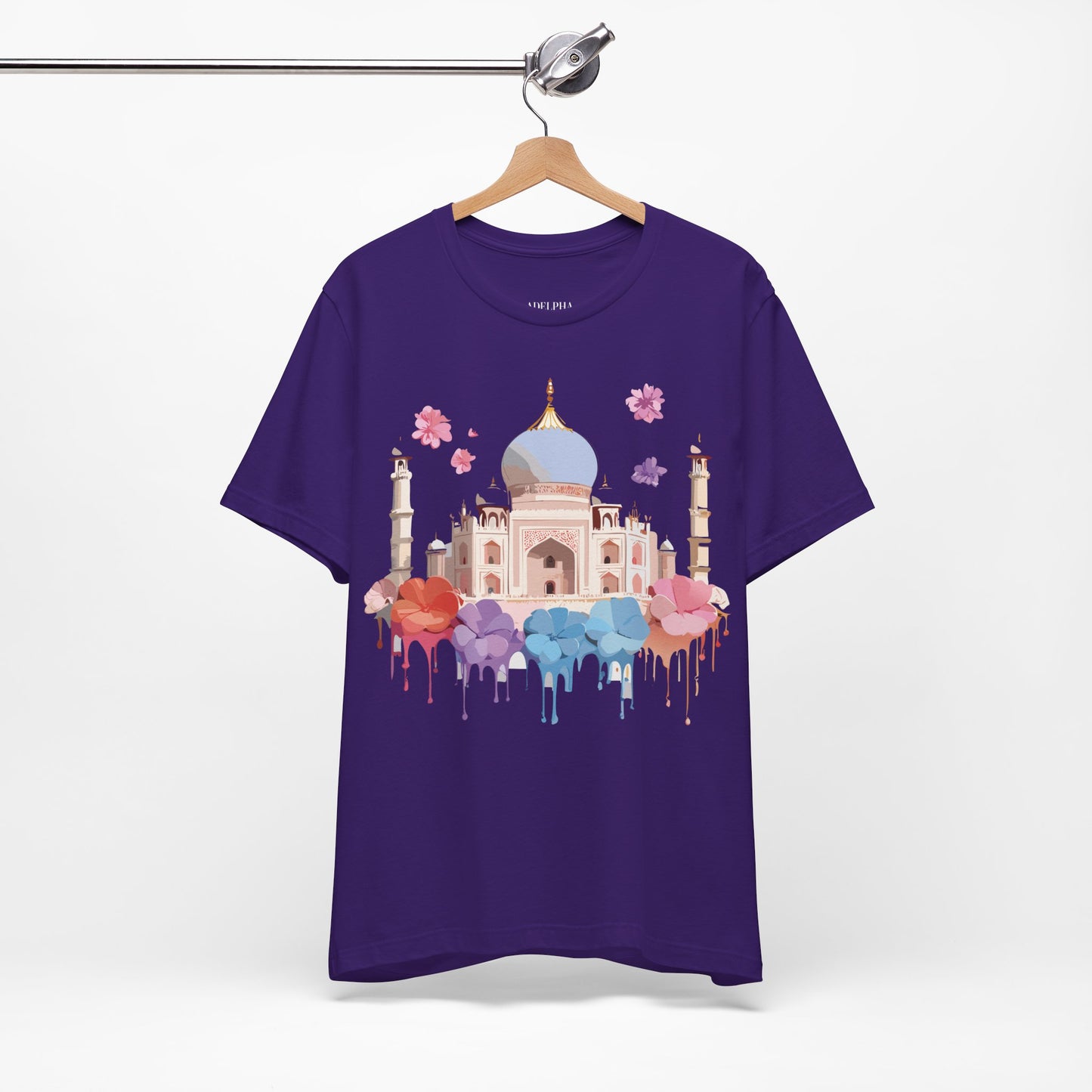 Natural Cotton Tee Shirt - Taj Mahal, India Printify