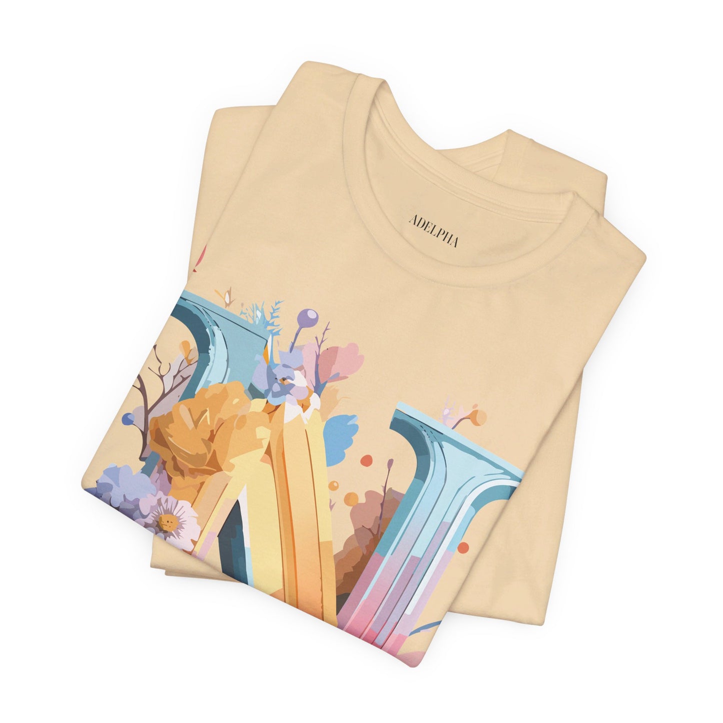 Natural Cotton Tee Shirt - Letters Collection - N Printify