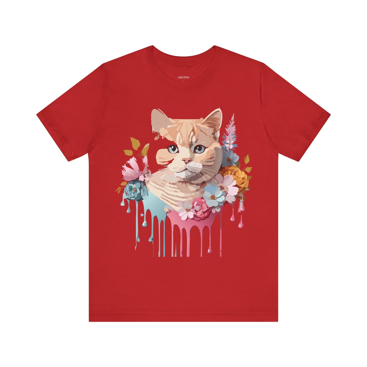 Natural Cotton Tee Shirt with Cat Printify