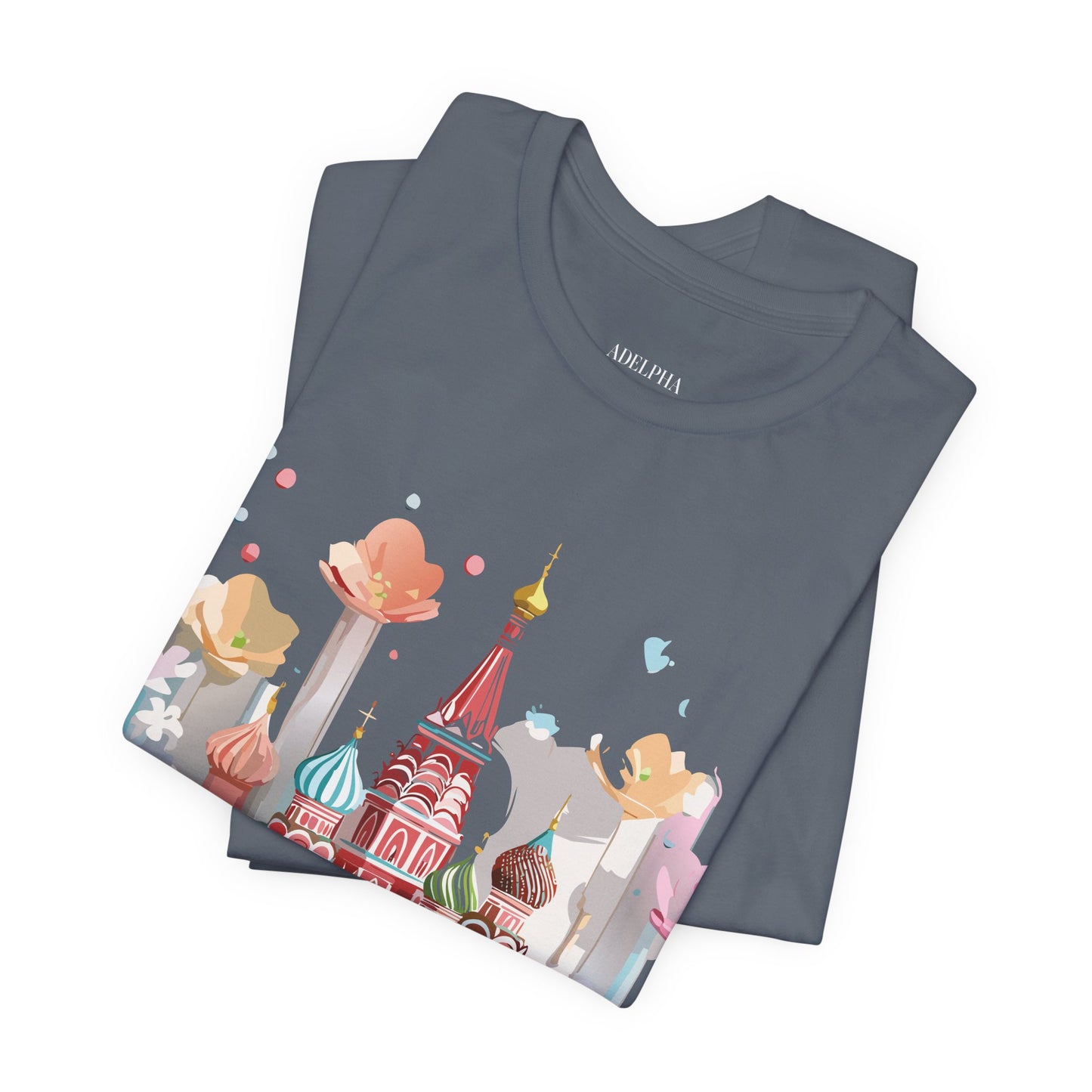 Natural Cotton Tee Shirt - Beautiful Places Collection - Moscow Printify
