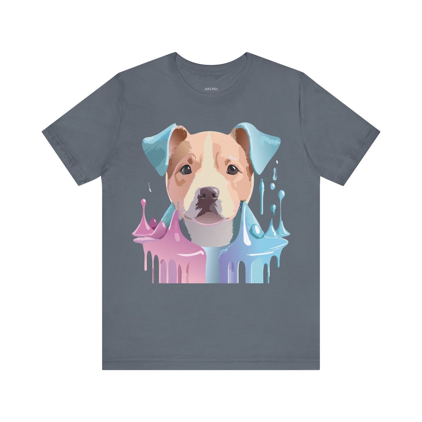Natural Cotton Tee Shirt with Dog Printify