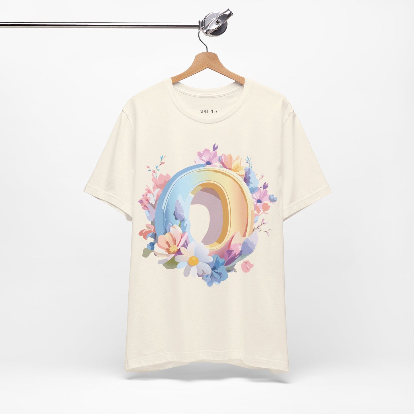 Natural Cotton Tee Shirt - Letters Collection - O Printify