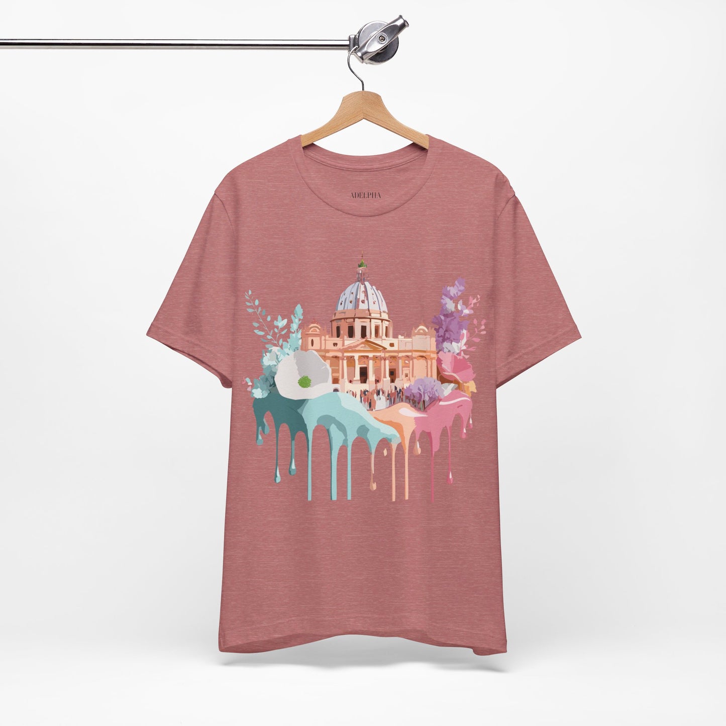 Natural Cotton Tee Shirt - Beautiful Places Collection - Rome Printify