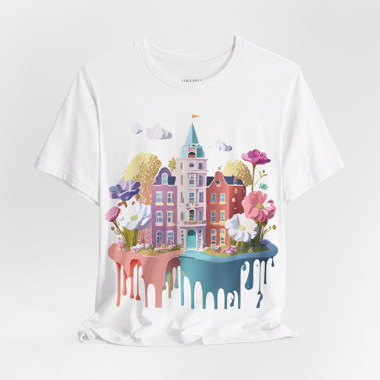 Natural Cotton Tee Shirt - Beautiful Places Collection - Amsterdam Printify
