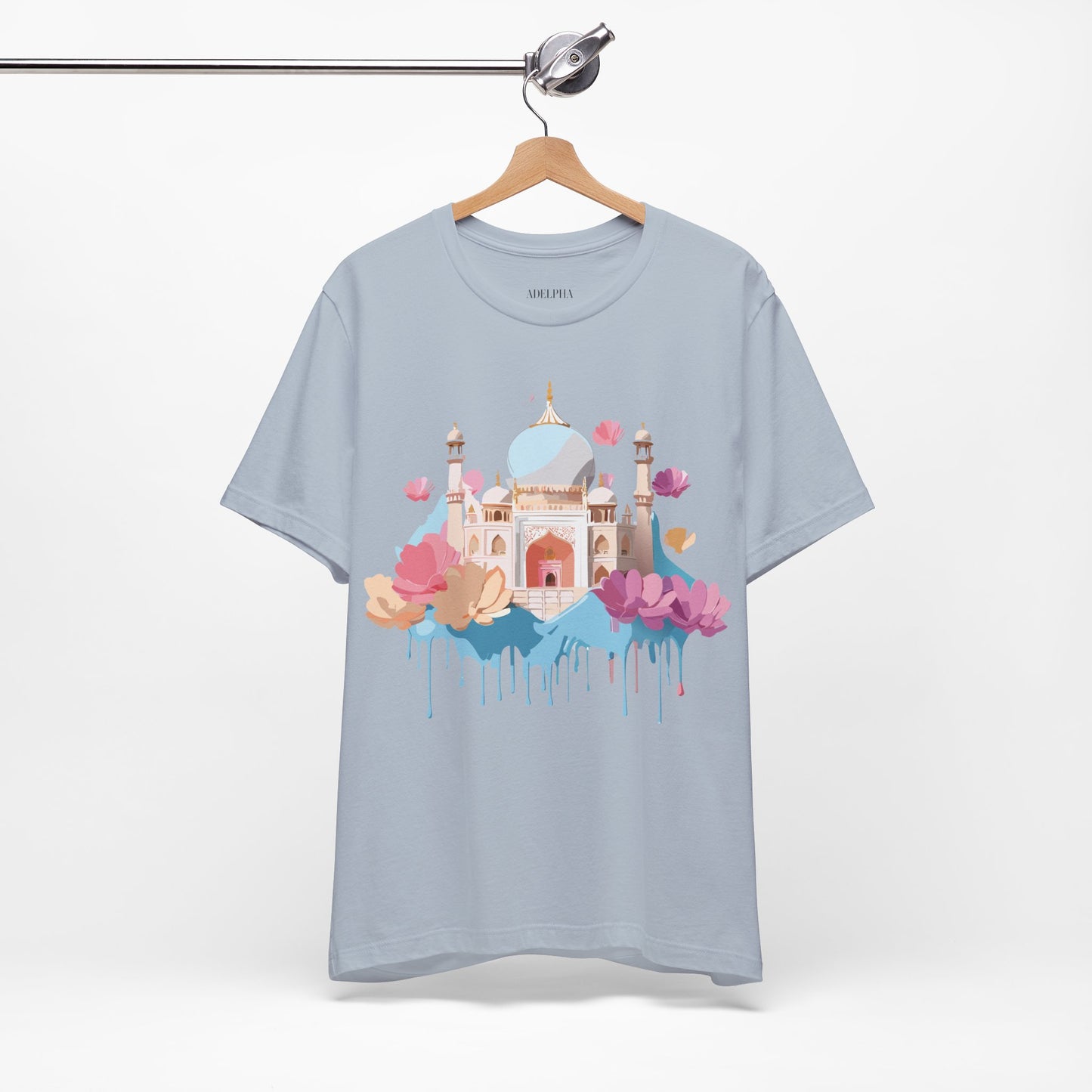Natural Cotton Tee Shirt - Taj Mahal, India Printify