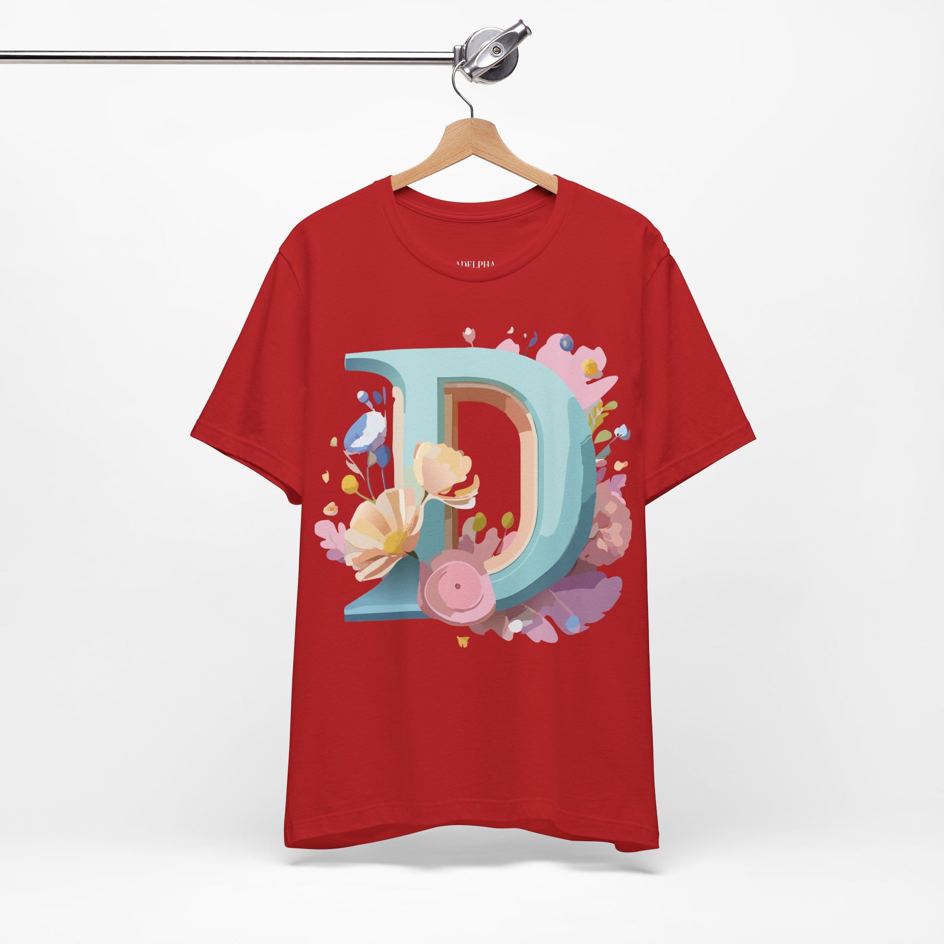 Natural Cotton Tee Shirt - Letters Collection - D Printify