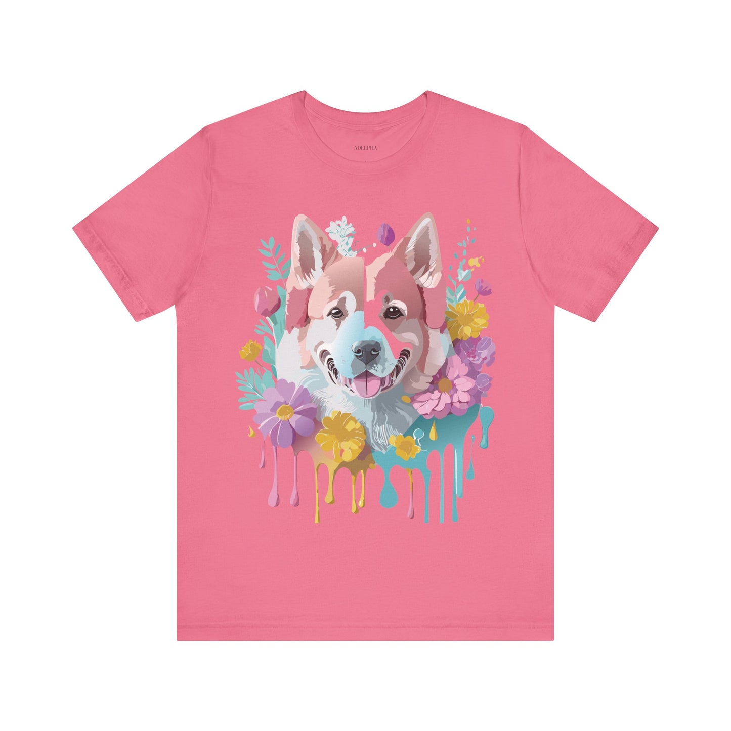Natural Cotton Tee Shirt with Dog Printify