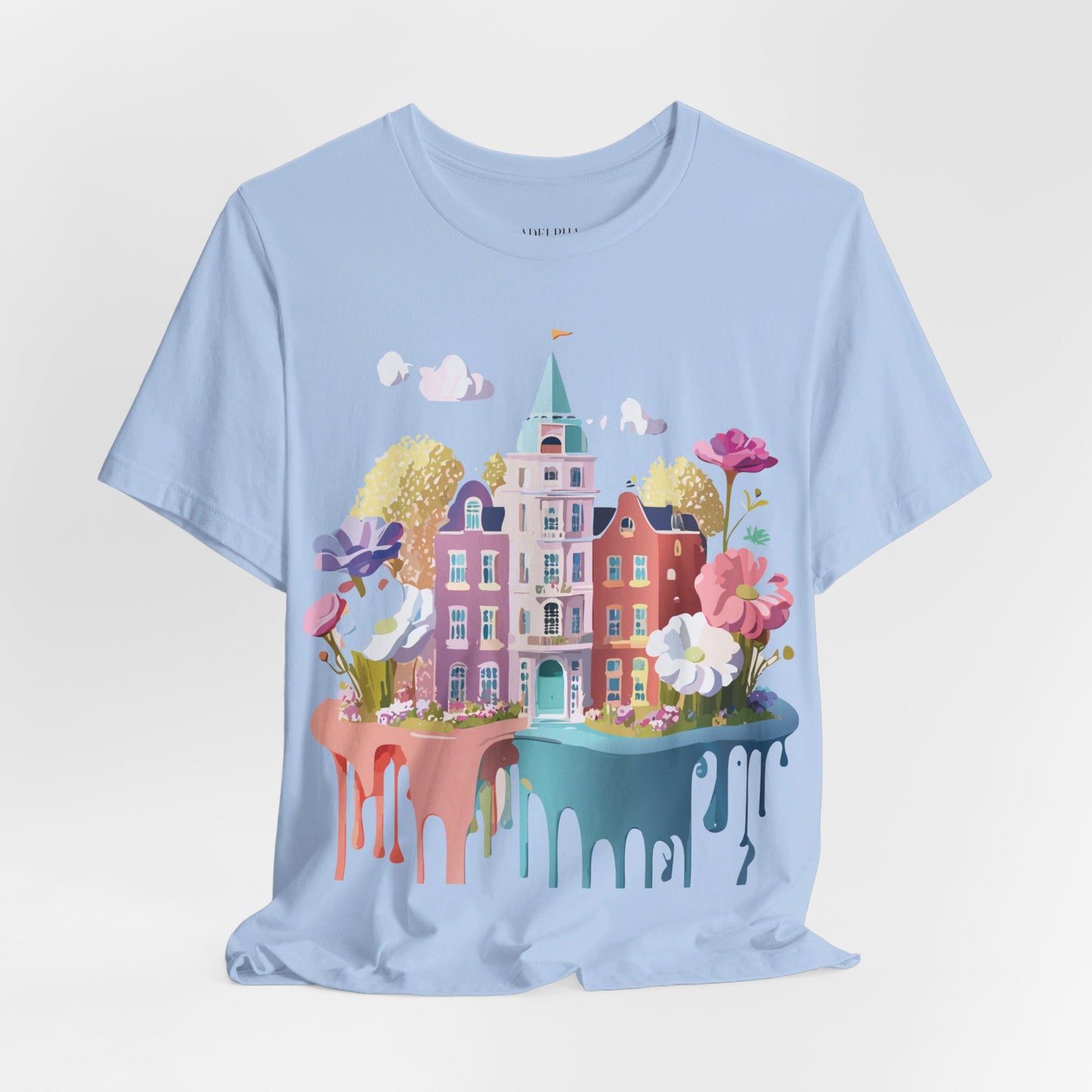 Natural Cotton Tee Shirt - Beautiful Places Collection - Amsterdam Printify