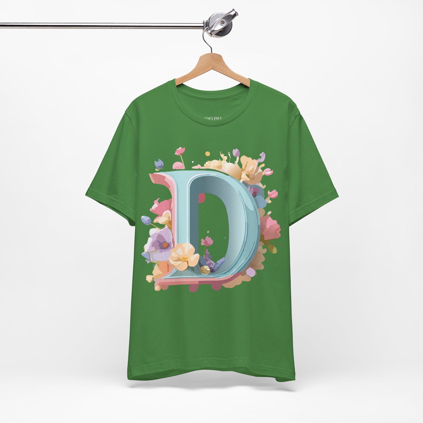 Natural Cotton Tee Shirt - Letters Collection - D Printify