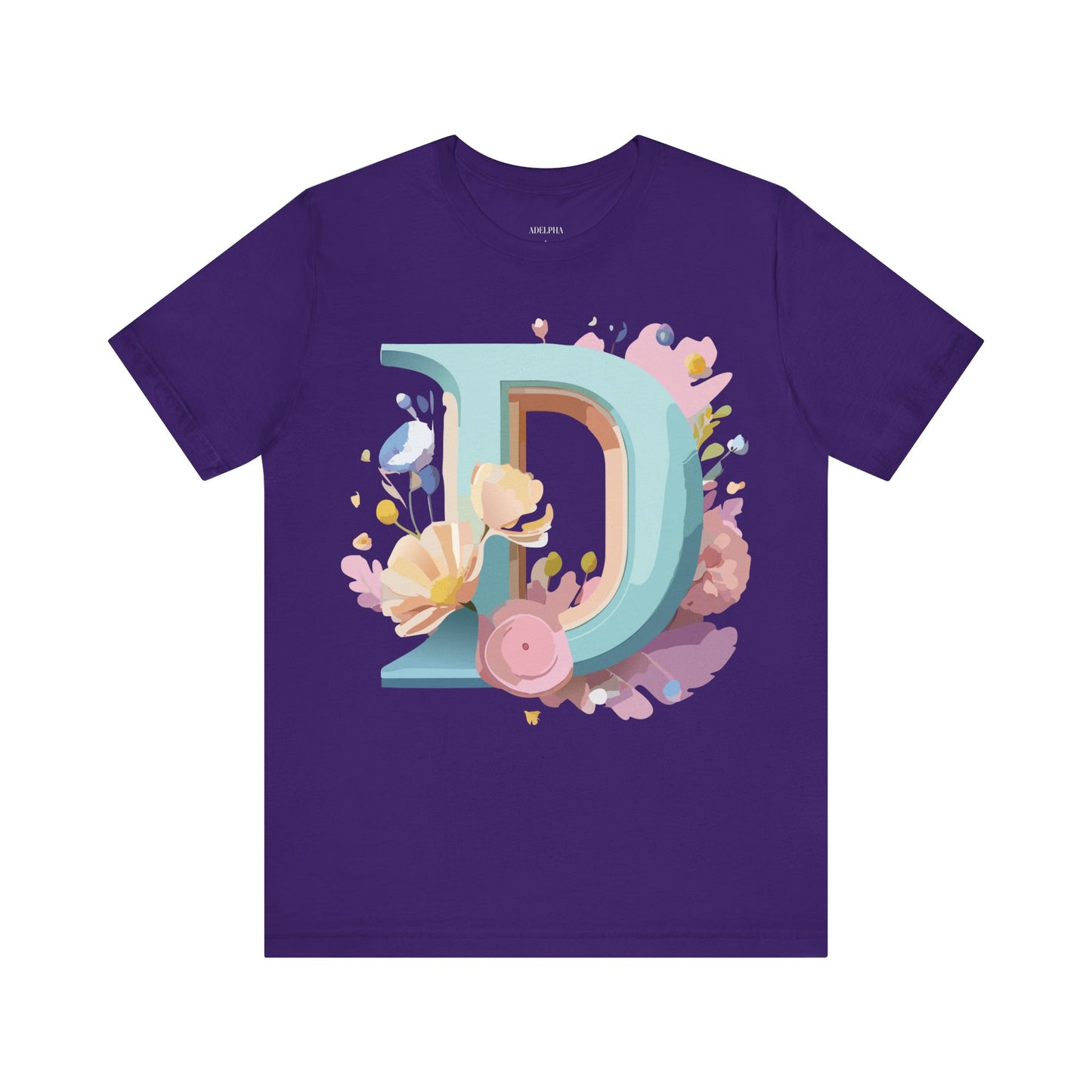 Natural Cotton Tee Shirt - Letters Collection - D Printify
