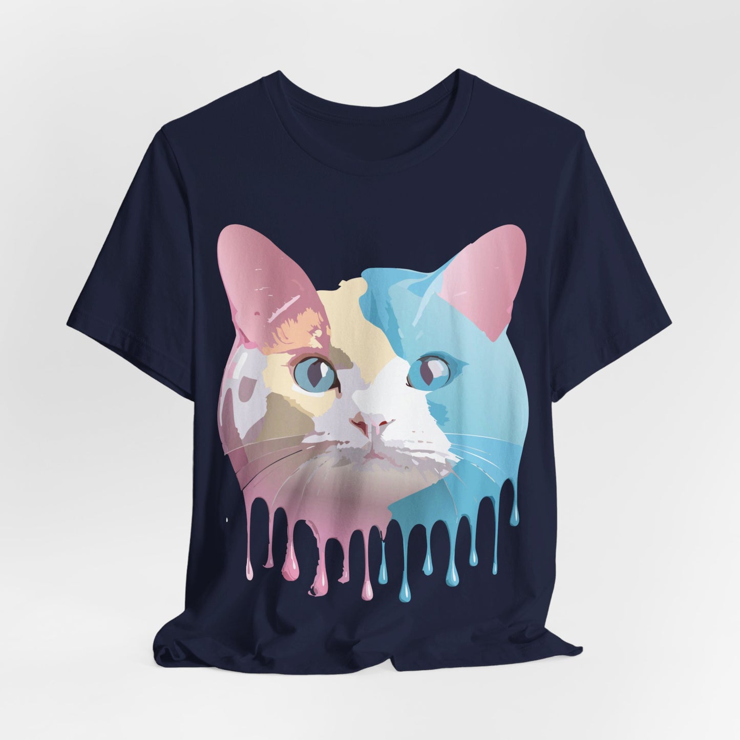 Natural Cotton Tee Shirt with Cat Printify