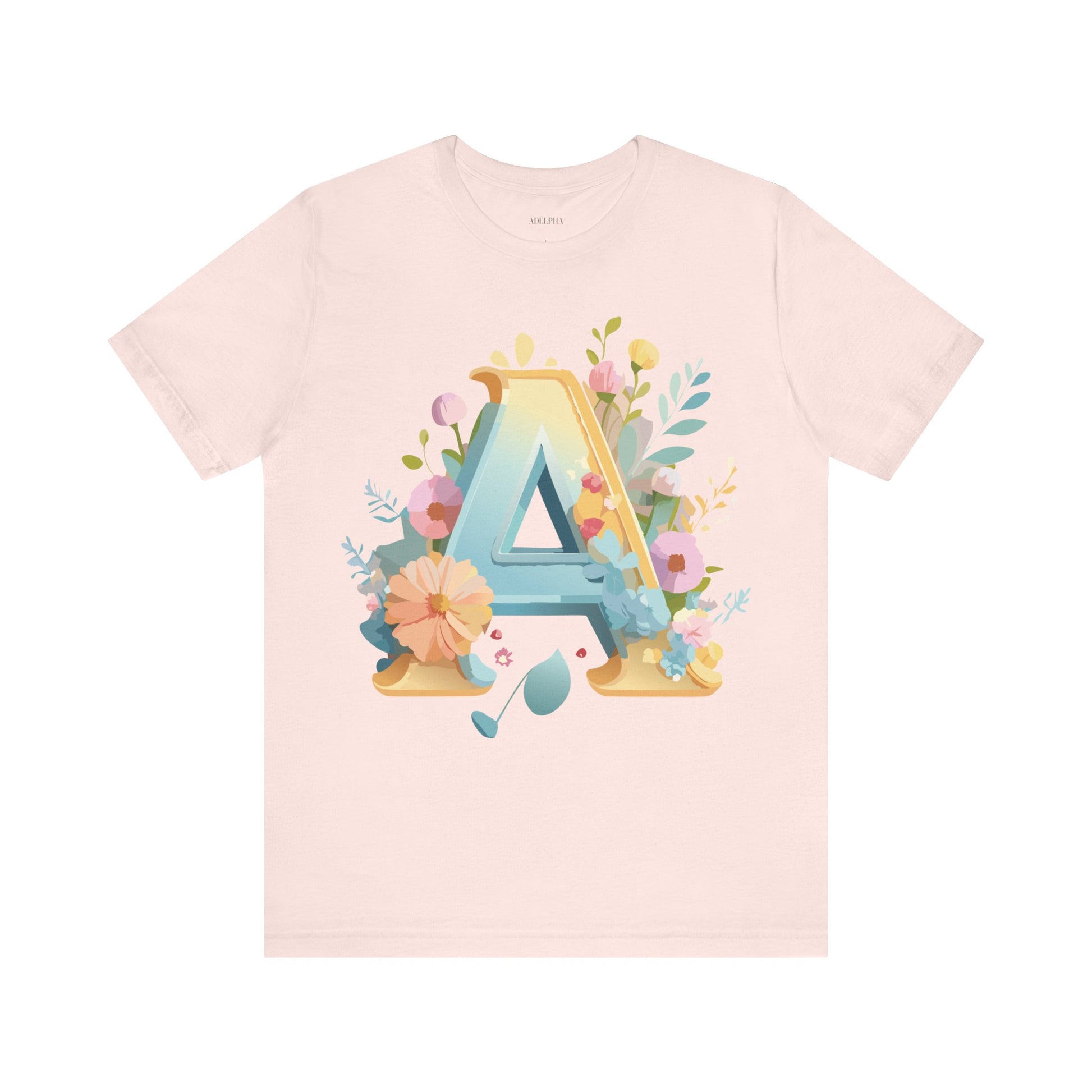 Natural Cotton Tee Shirt - Letters Collection - A Printify