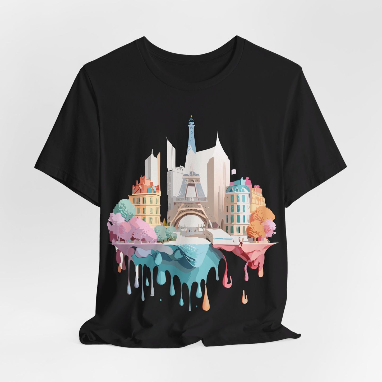 Natural Cotton Tee Shirt - Beautiful Places Collection - Paris Printify