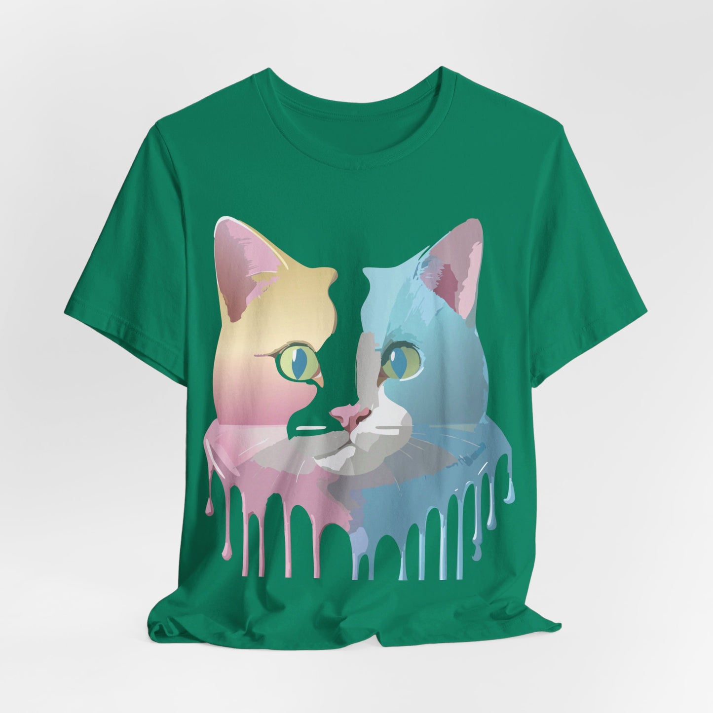Natural Cotton Tee Shirt with Cat Printify