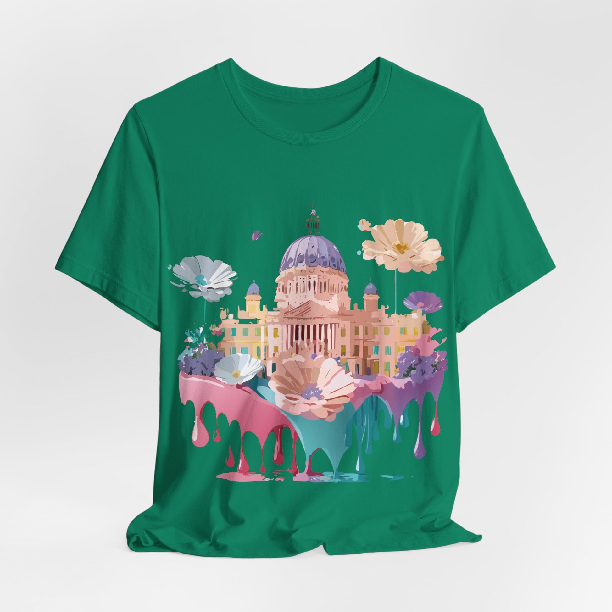Natural Cotton Tee Shirt - Beautiful Places Collection - Madrid Printify