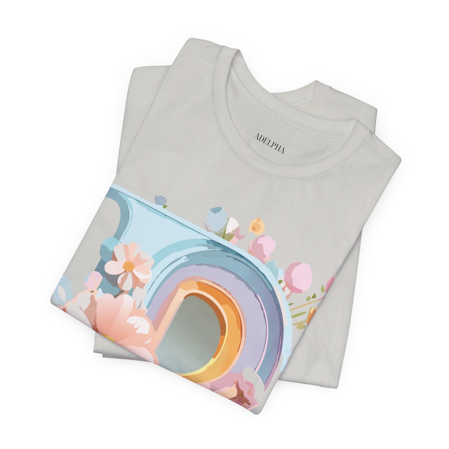 Natural Cotton Tee Shirt - Letters Collection - P Printify