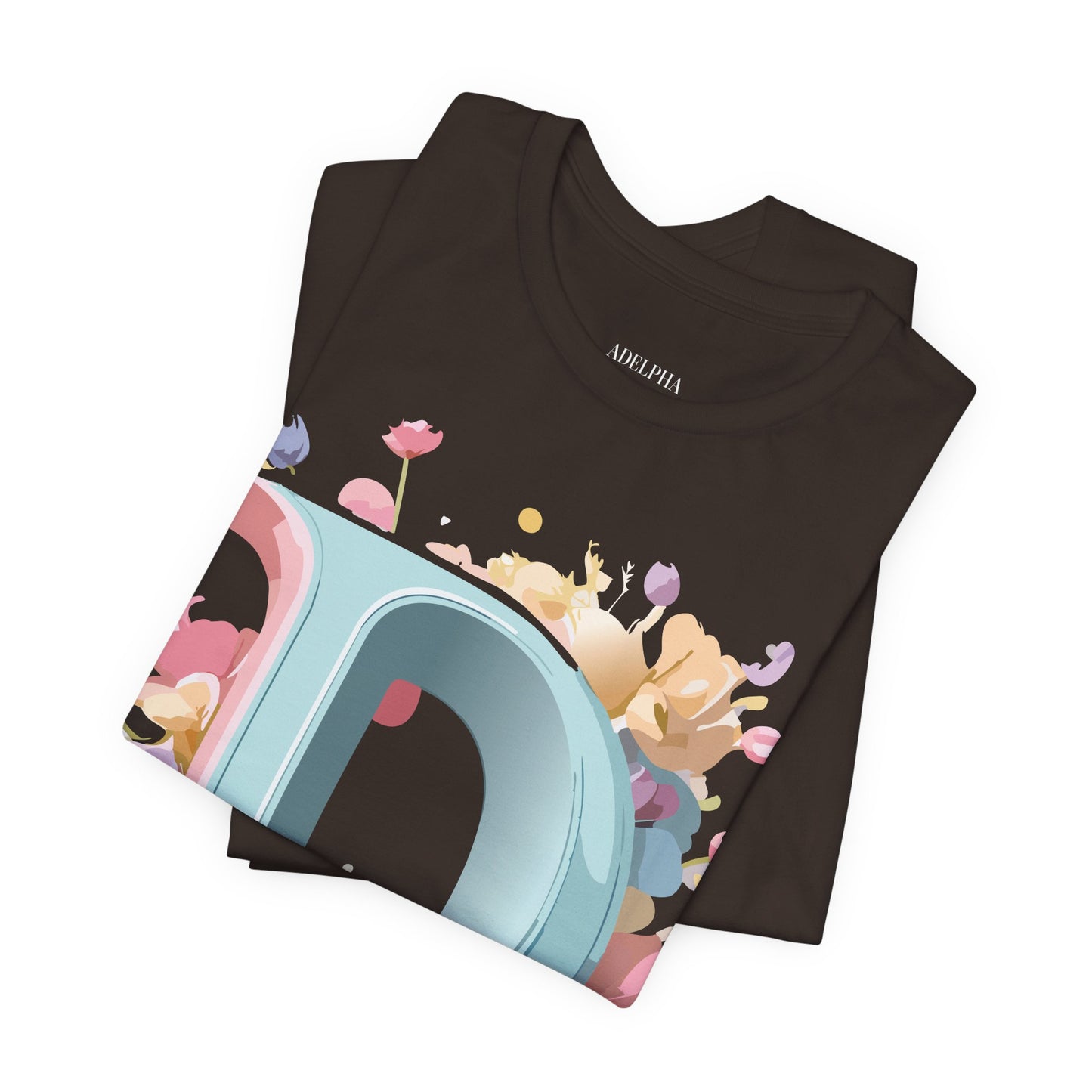 Natural Cotton Tee Shirt - Letters Collection - D Printify