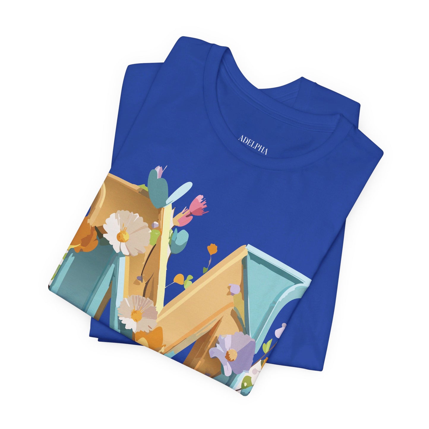 Natural Cotton Tee Shirt - Letters Collection - M Printify