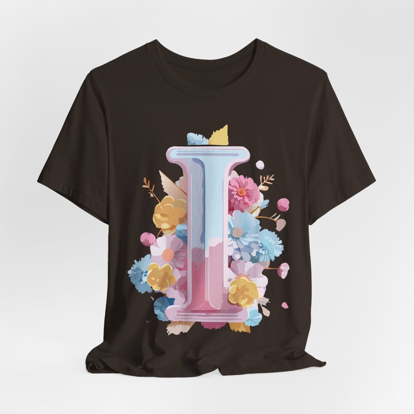 Natural Cotton Tee Shirt - Letters Collection - I Printify