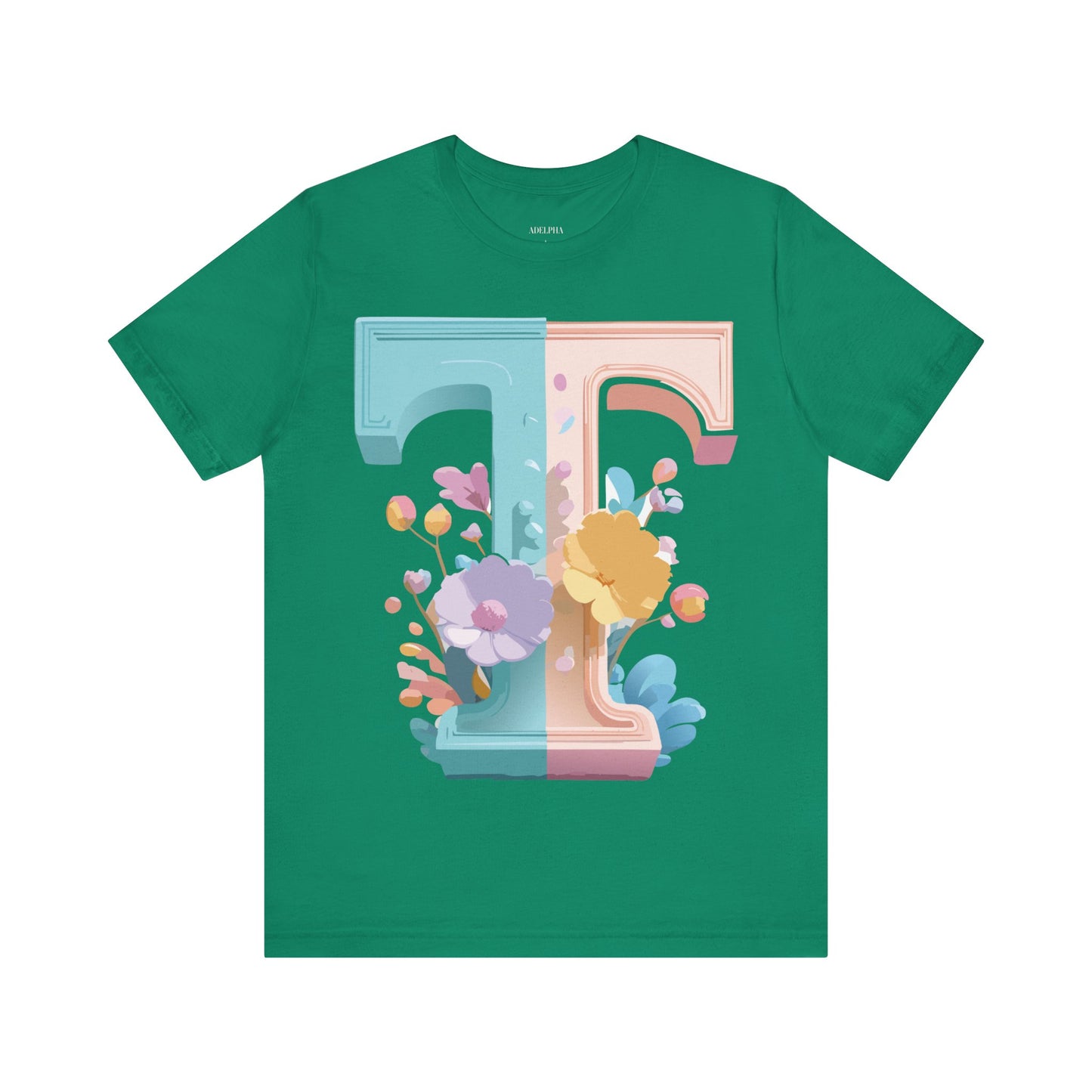 Natural Cotton Tee Shirt - Letters Collection - T Printify