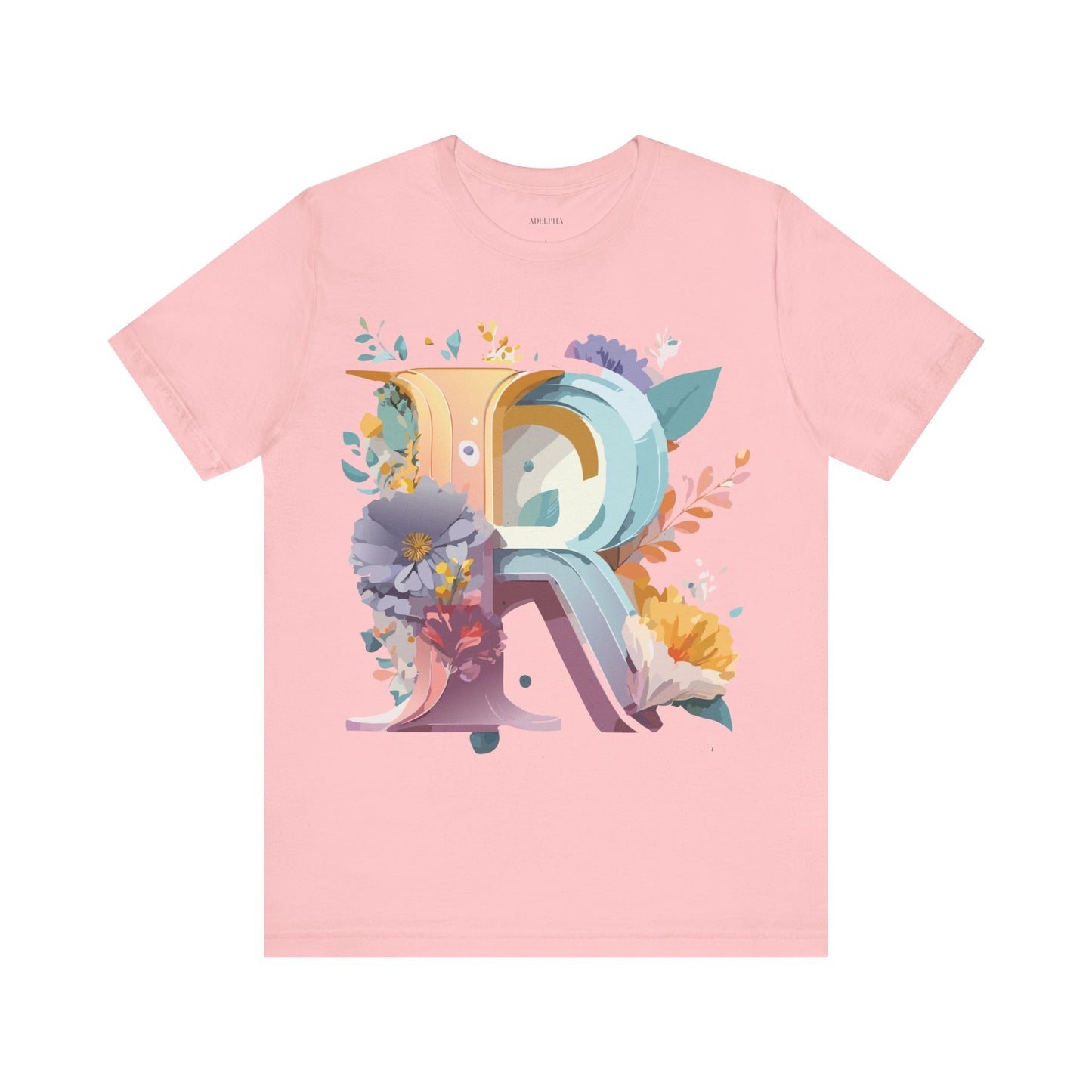 Natural Cotton Tee Shirt - Letters Collection - R Printify