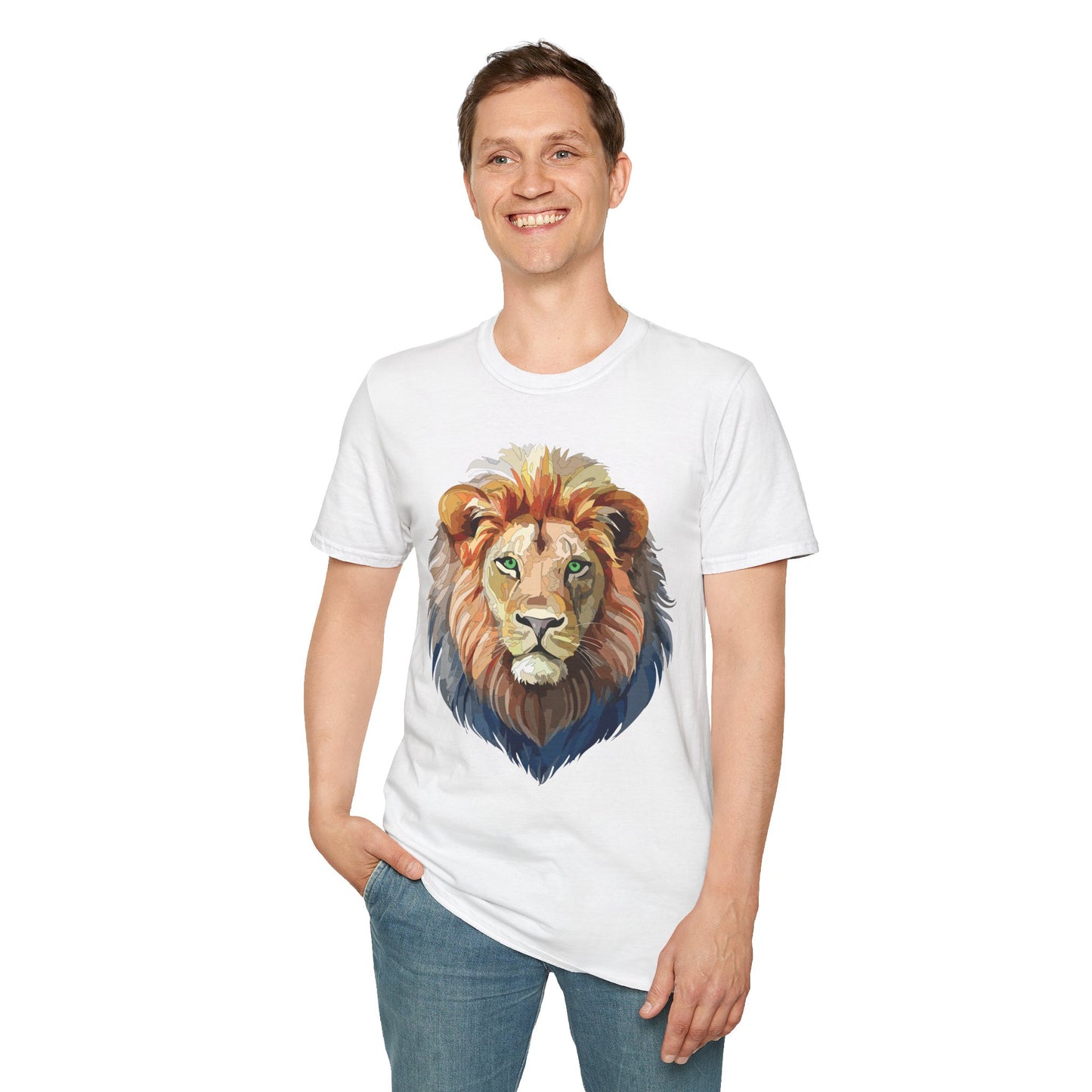 Lion Shirt, Shirt with Lion, Floral Lion Tee, Shirt with Animals