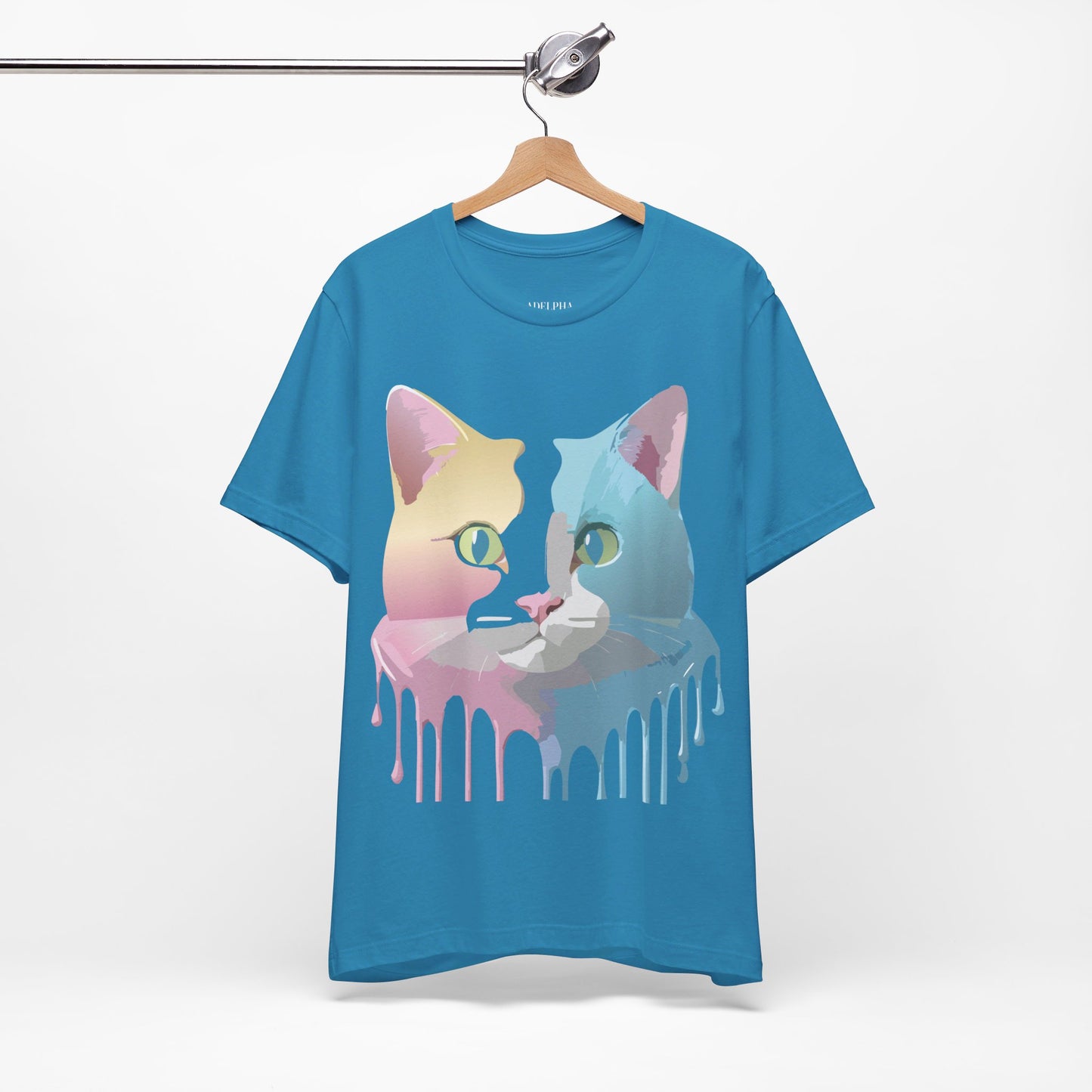Natural Cotton Tee Shirt with Cat Printify
